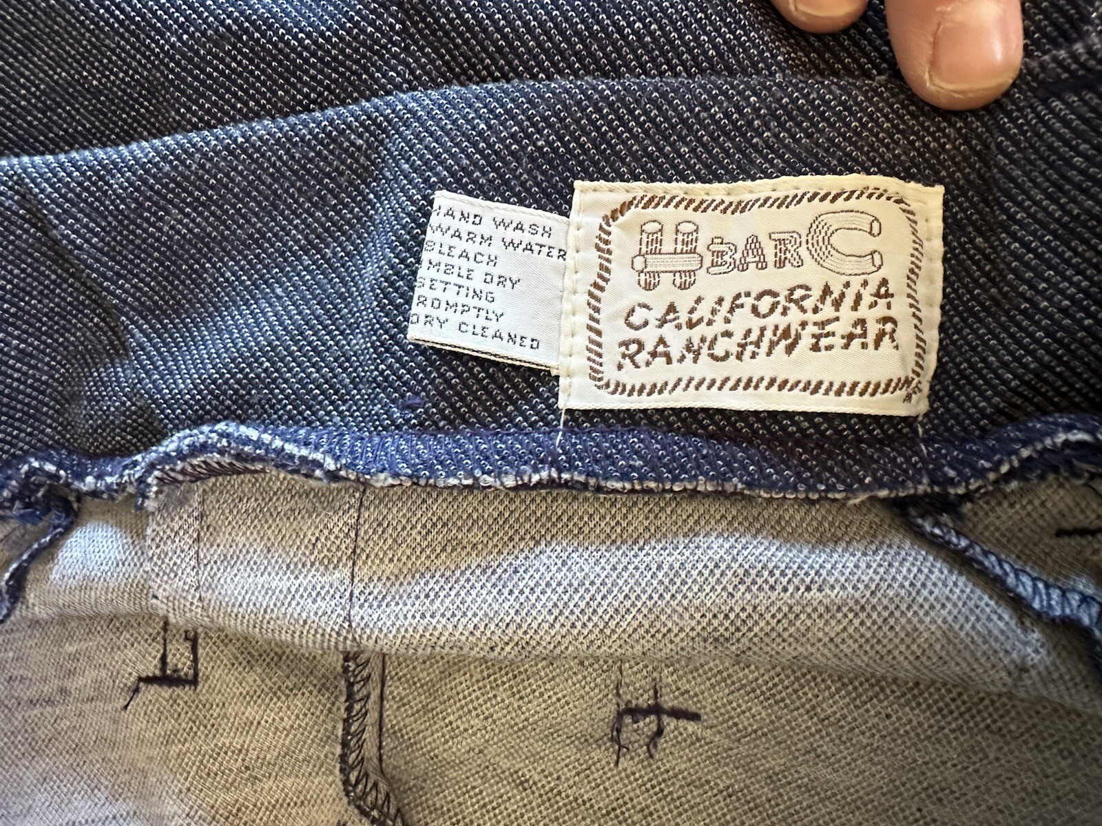 NOS H Bar C Ranchwear Vtg Womens Flared Pants Rodeo Cowboy Tomboy Blue-28” Waist