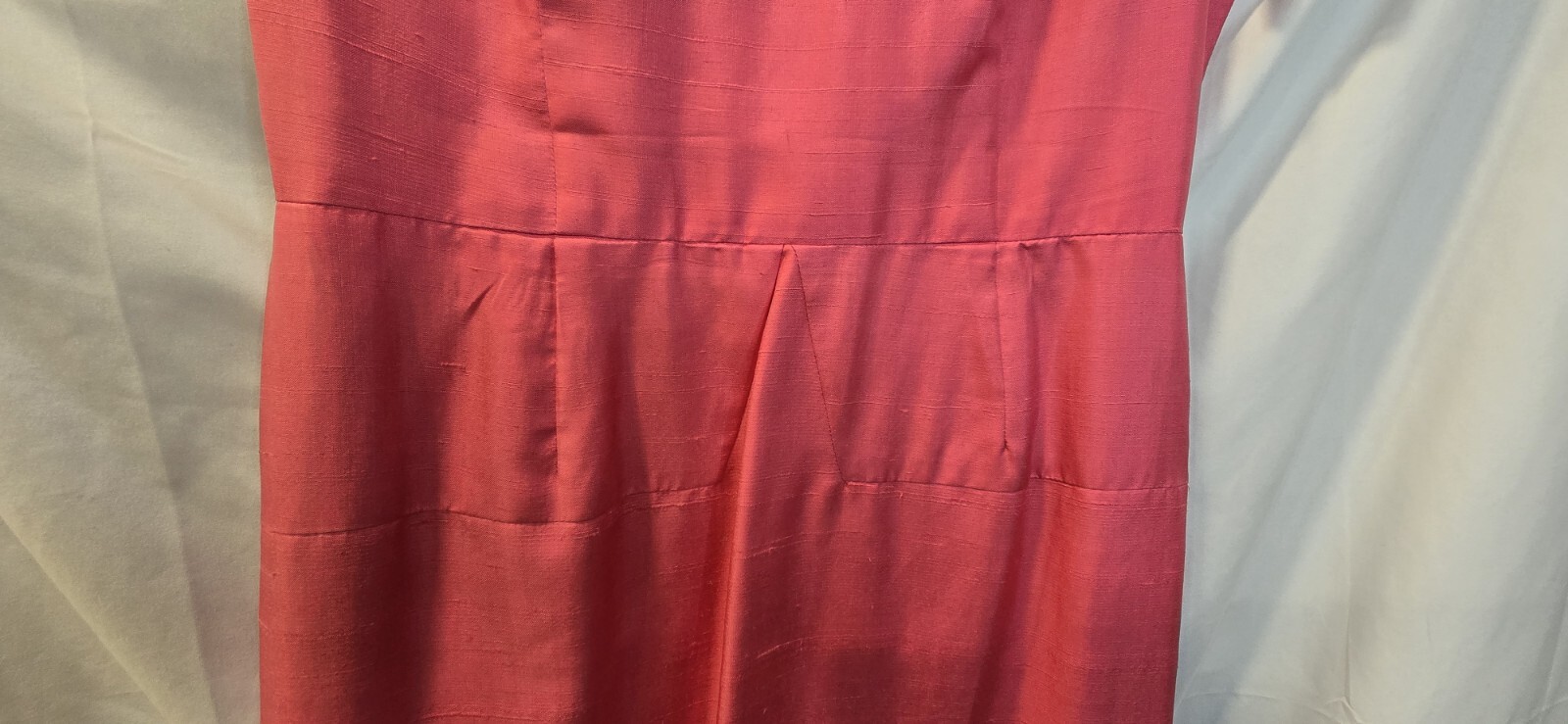 Vintage 40’s-50’s Paul Sachs Original Dress Pink Size 18 Matching Belt