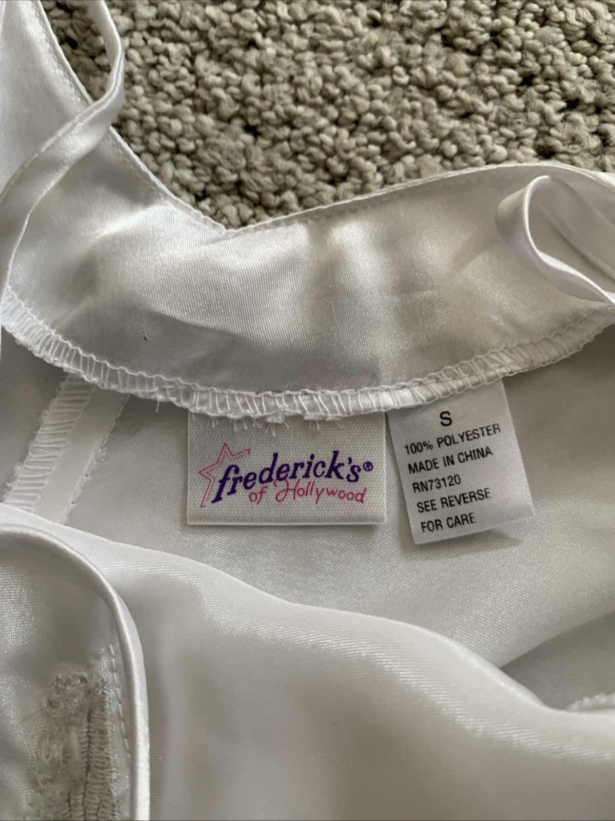 fredricks of hollywood Satin Nightgown Slip Dress Maxi Sleeveles Strappy Sexy S