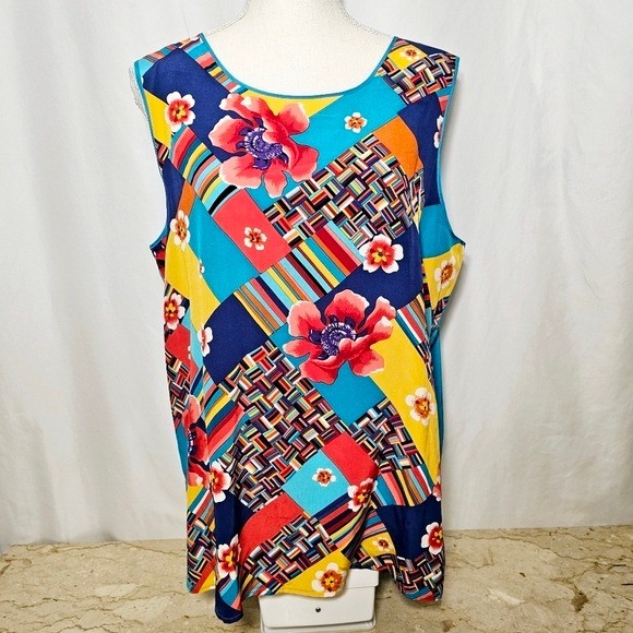 Vintage Koos of Course! 2-Piece Womens Turquoise Cardigan & Silk Shell Top L