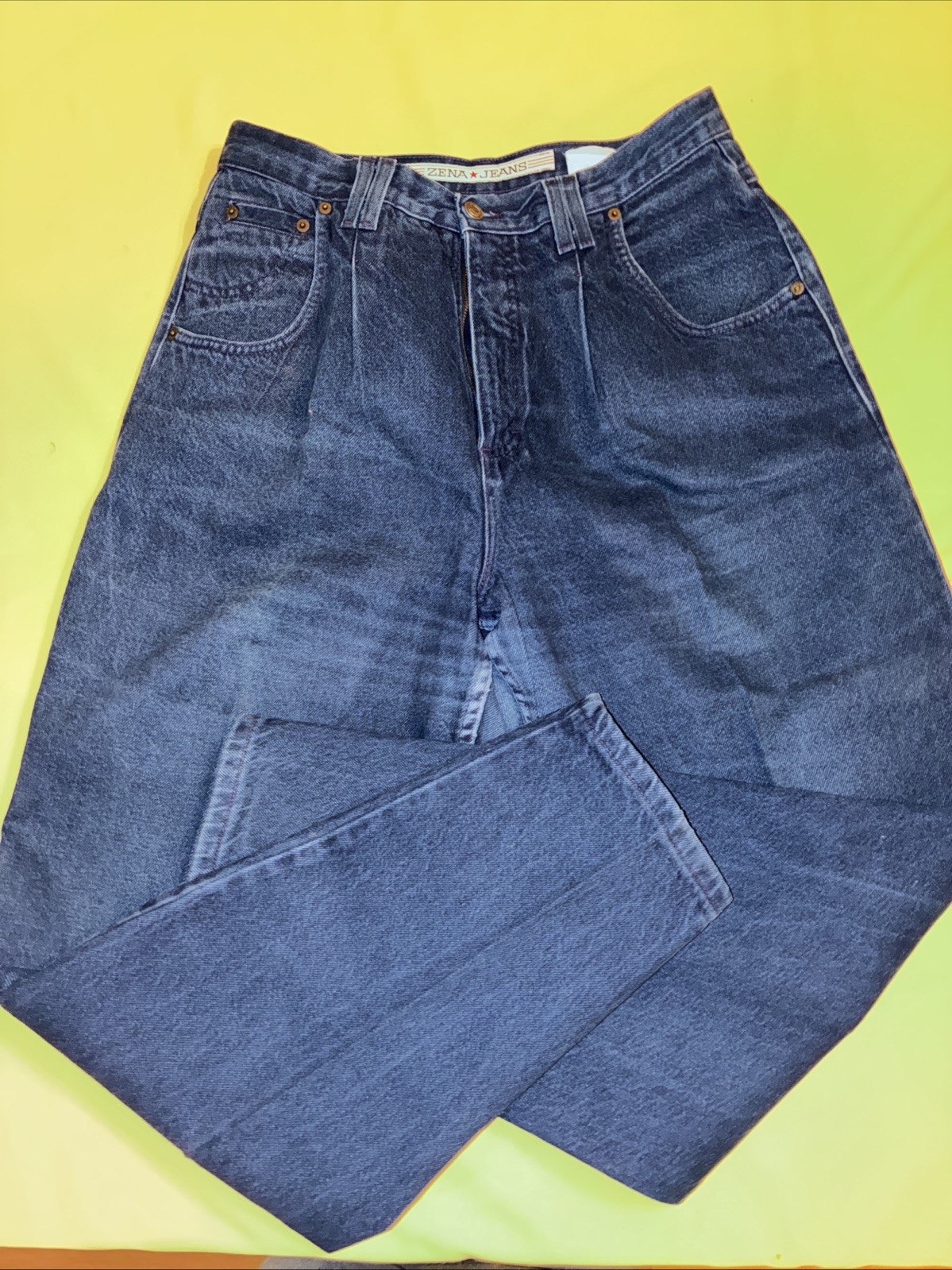 vtg zena jeans 16 missy womens blue jeans high rise