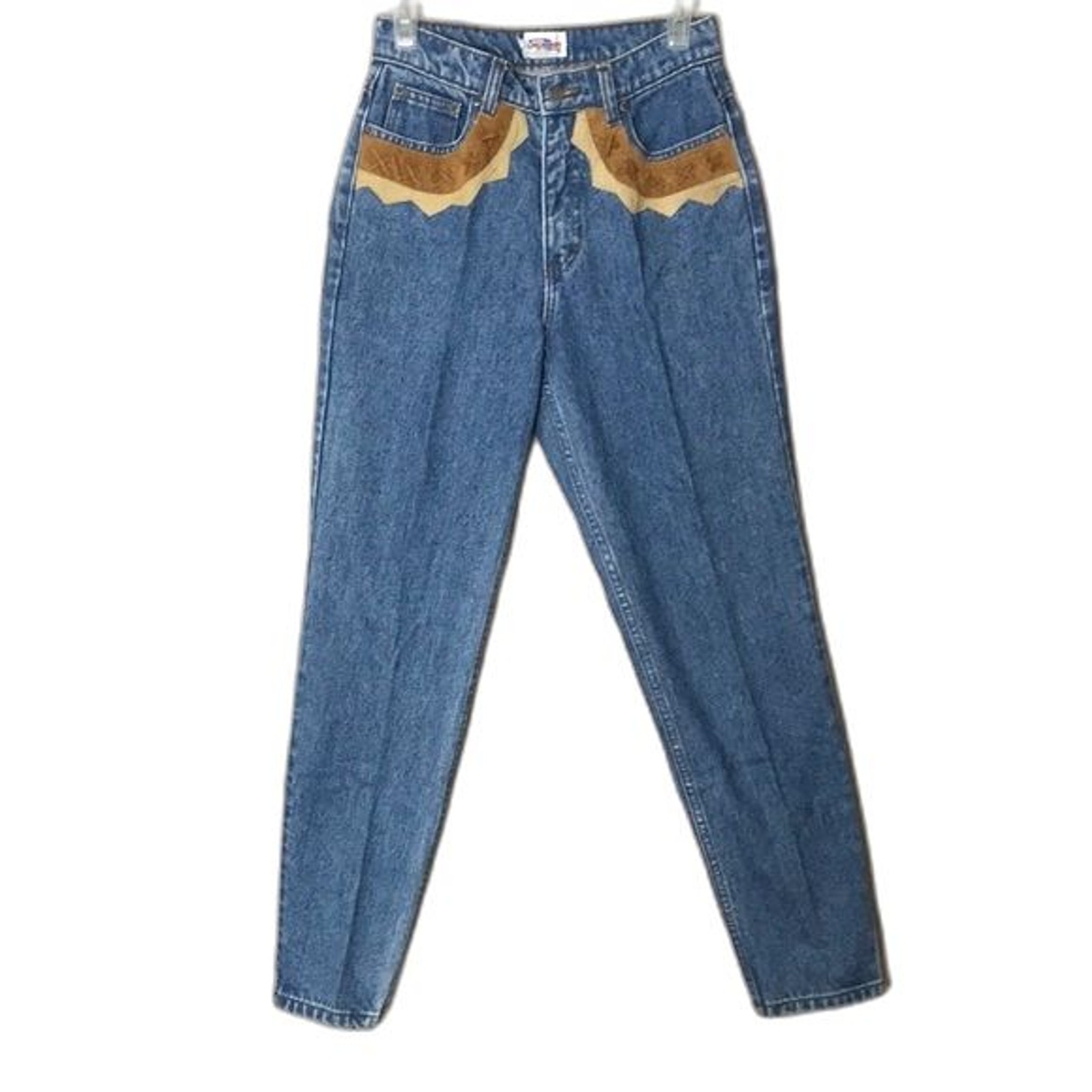 Sapman Paris Jeans Women’s Western High Waisted Mom Denim Blue Size 10