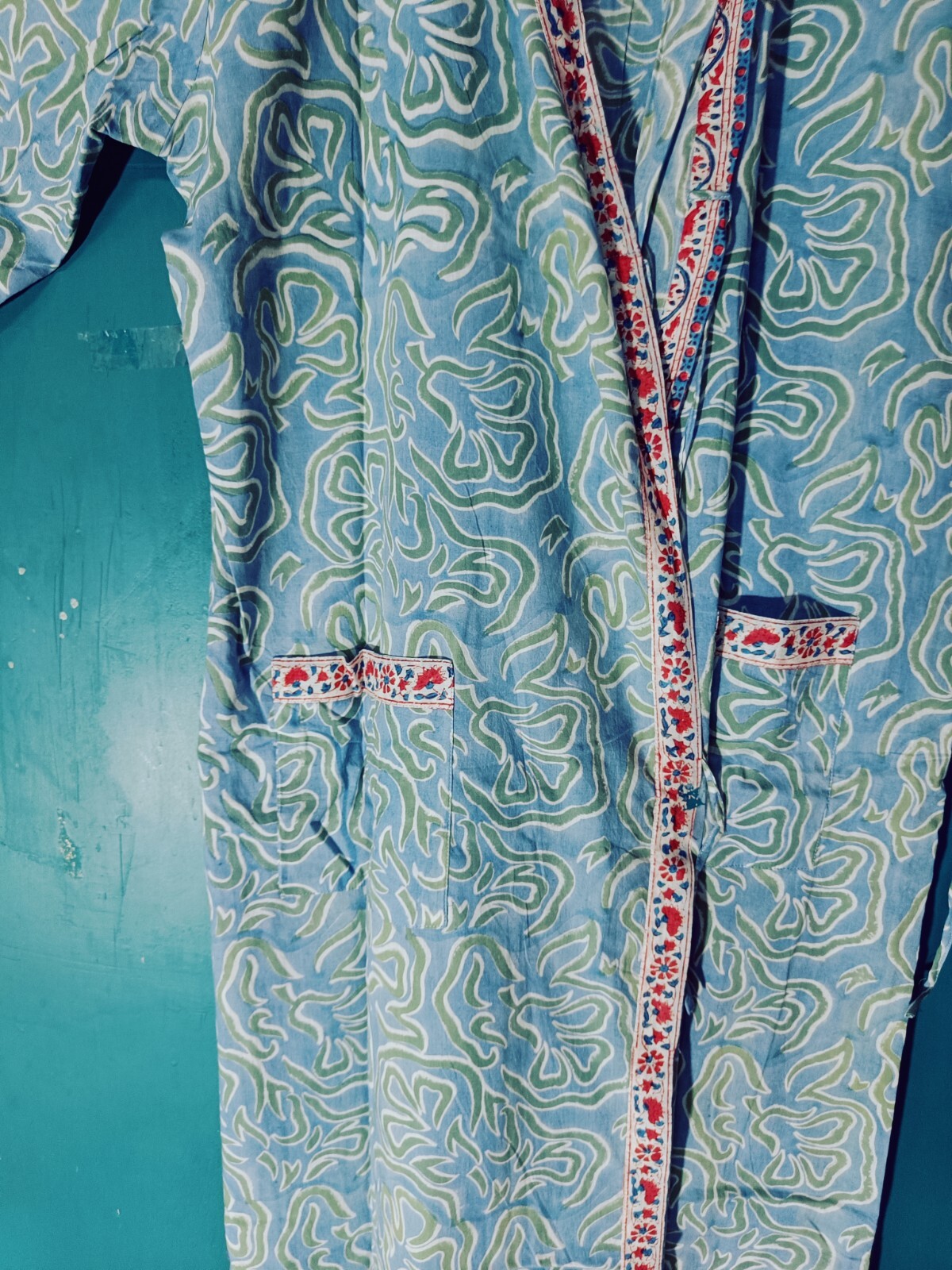 New kaftan Dress AAA Quality Fabric Hand Block Floral Print kimono bathrobes,