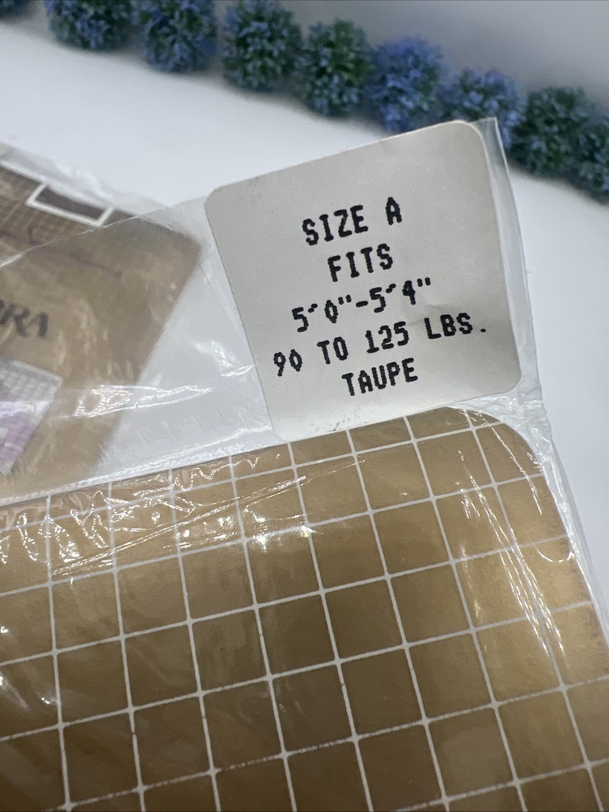 2 VTG Sabra LycraSensations Pantyhose Size A Taupe Cotton Crotch Sandalfoot