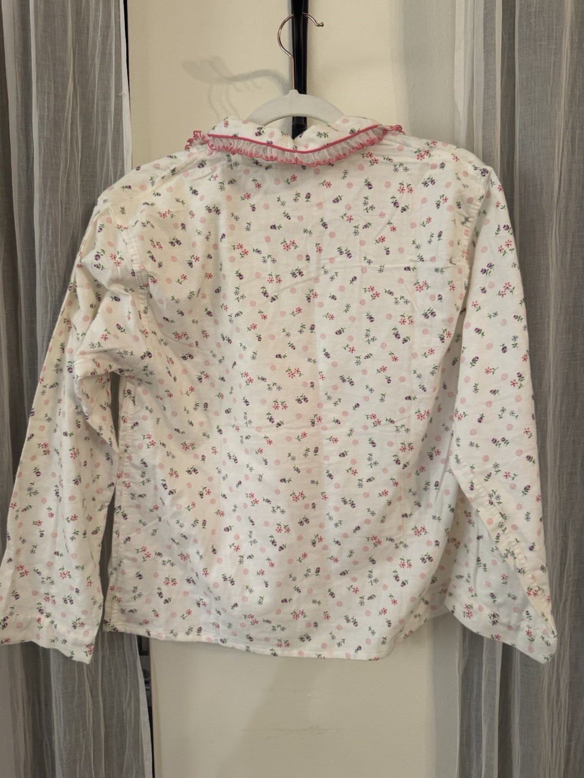 Vintage Greencraft Nylon Trimmed Pajama Top Sz 36