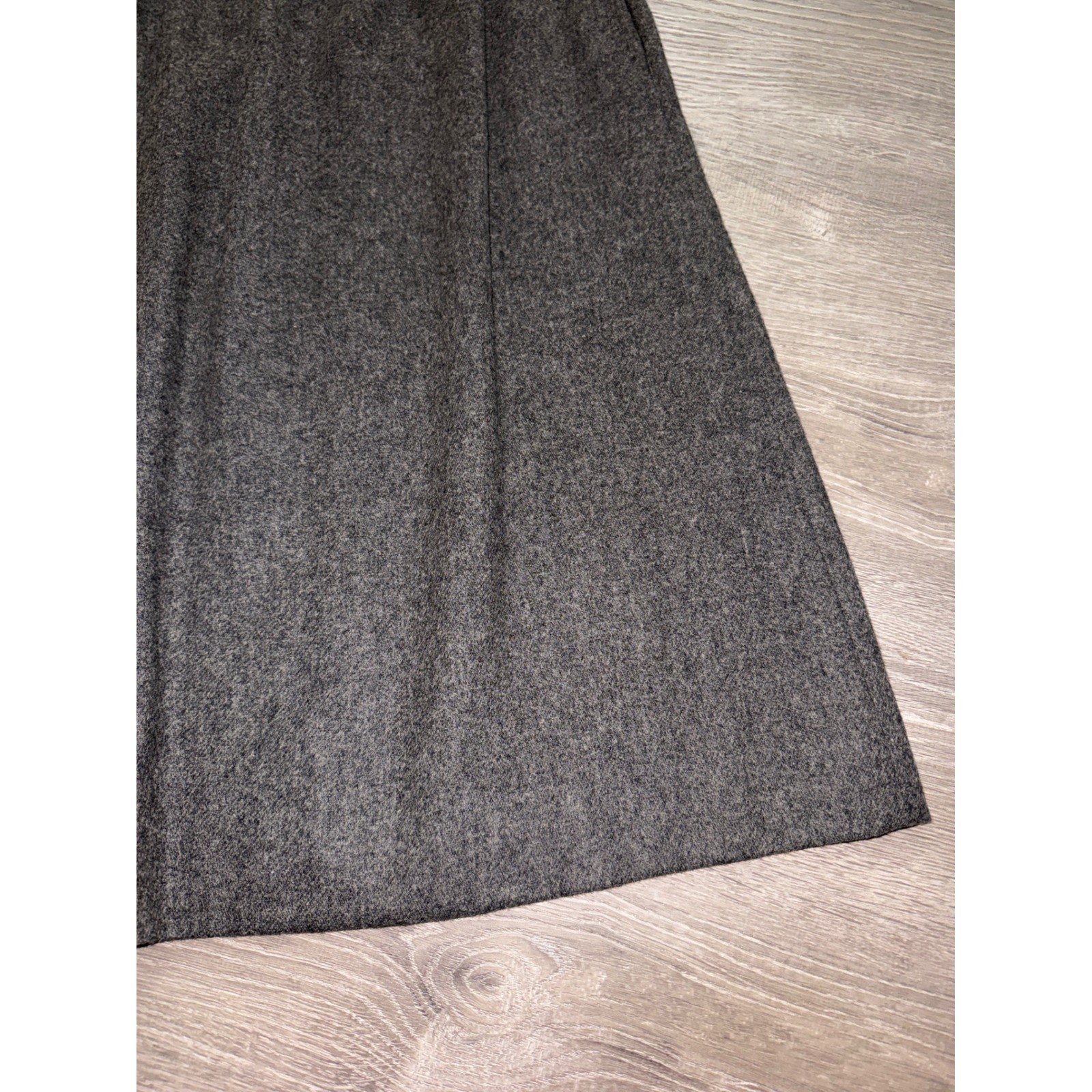Barclay Square Vintage Secretary Grey Wool Blend Belted Midi Skirt Lined Size 10
