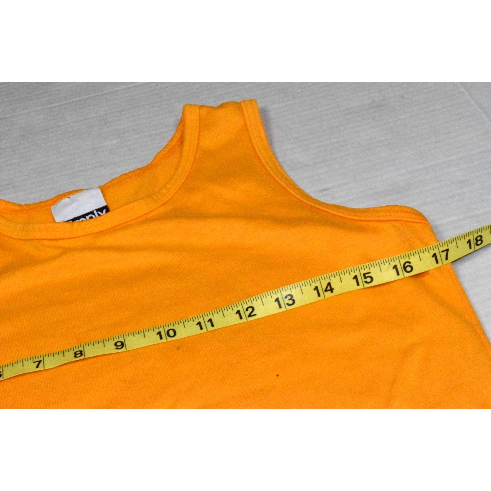 Vintage Tank Top Simply Basic Size S 90s Marigold Yellow Classic Cotton Made USA