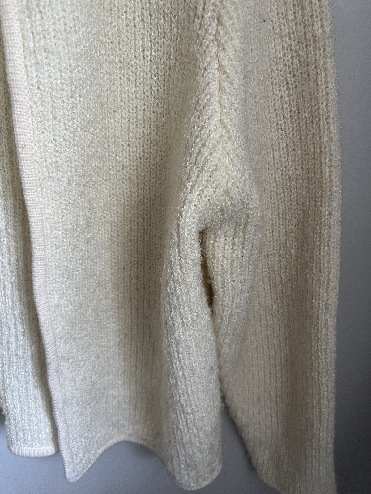 Compositions Vintage Sweater Knit Cardigan Open Front 70s Chunky Sequins Large
