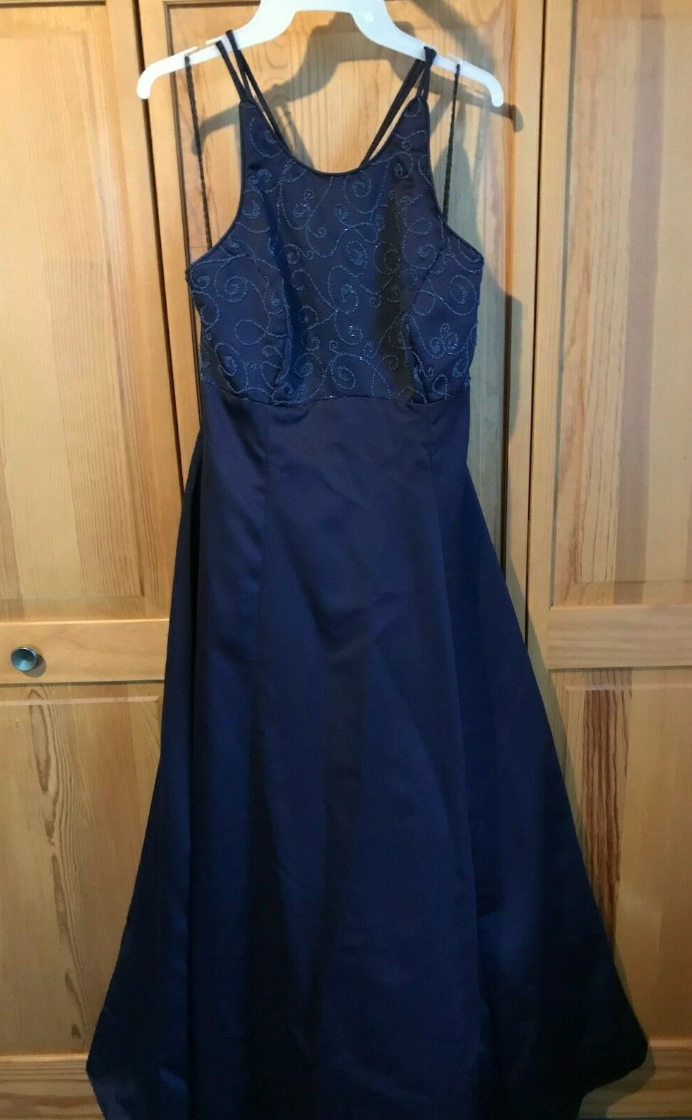 BE SMART VTG 11-12 Purple Sleeveless Beaded lined Floor Length Evening Gown