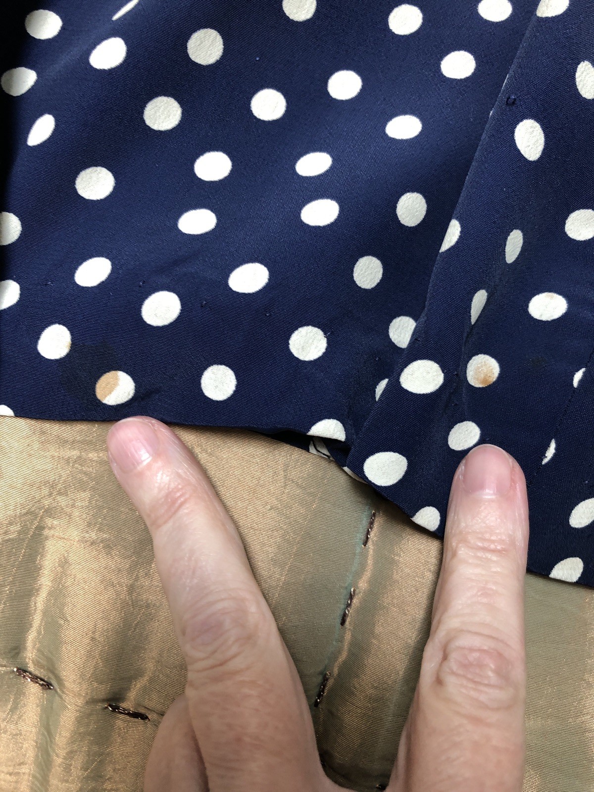 Lot 2 Vtg 1940s Minnie The Minx POLKA DOT Rayon Dress, 1930s Sheer VOILE BLOUSE