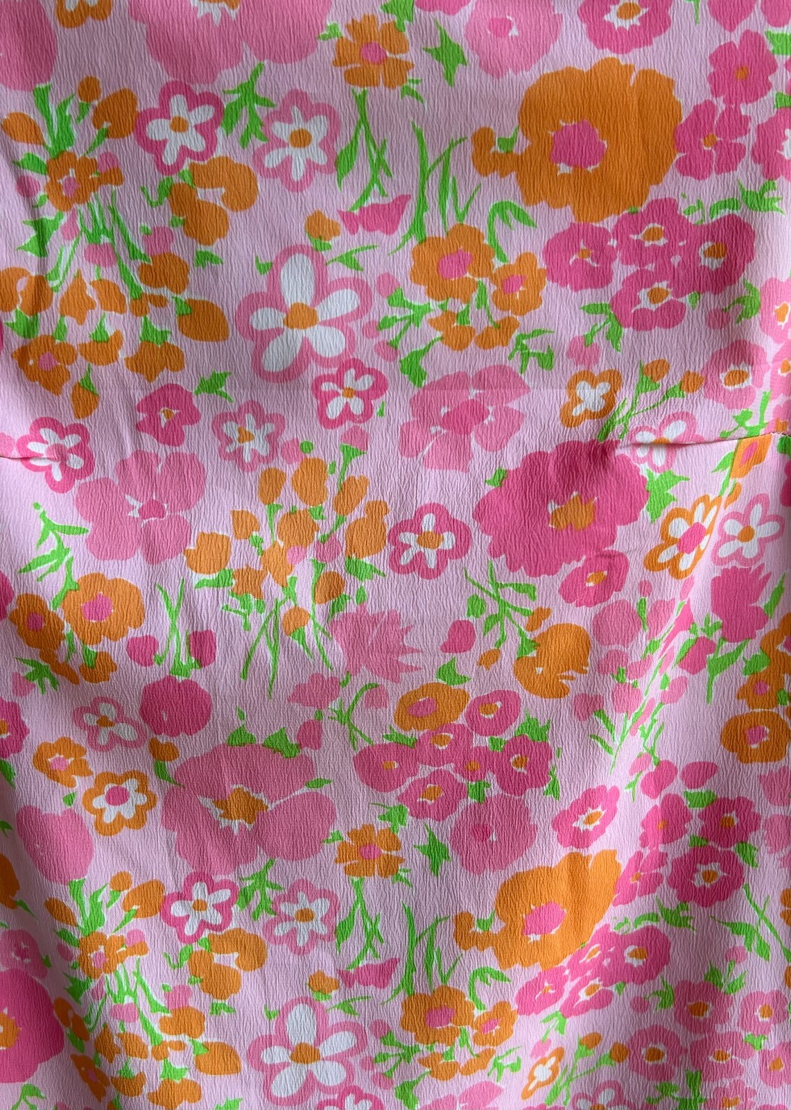 Vintage Women’s Shift Dress Fritzi of California Preppy Pink Floral Medium