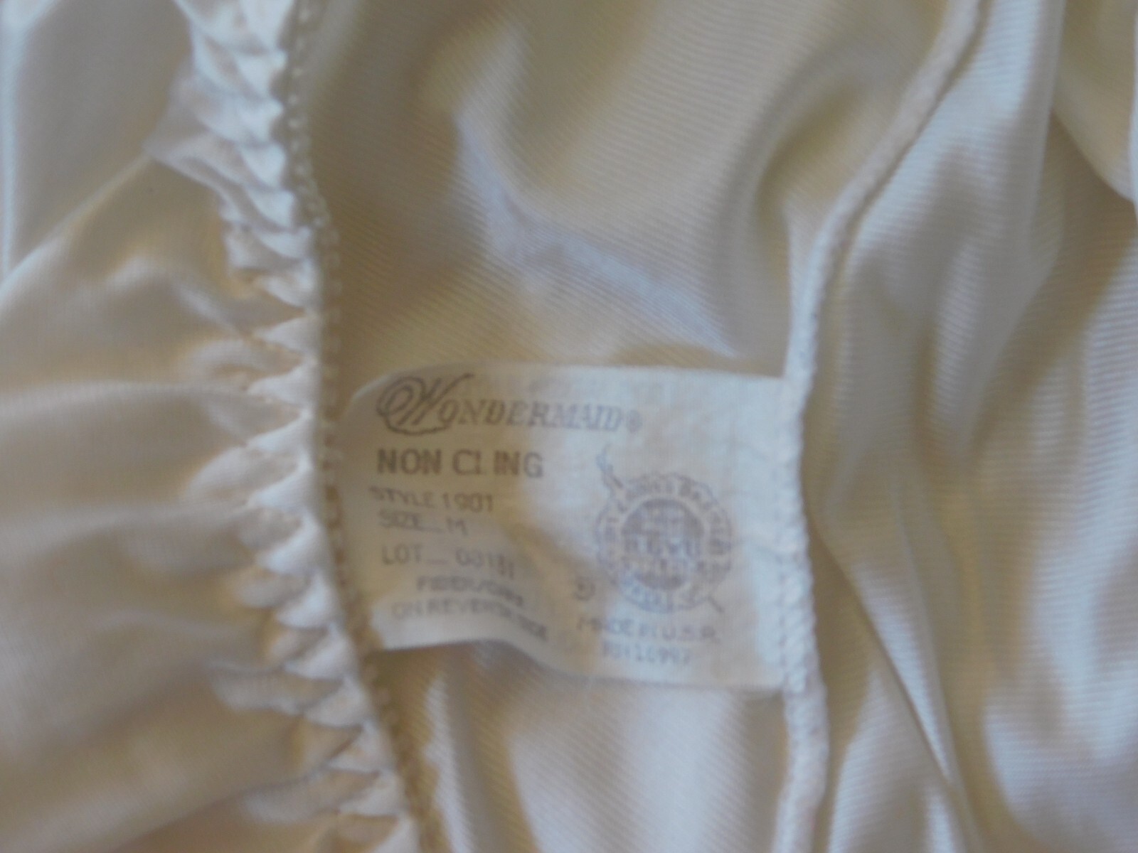 Wondermaid Pant Slip Women’s White Style 1901 Size Medium