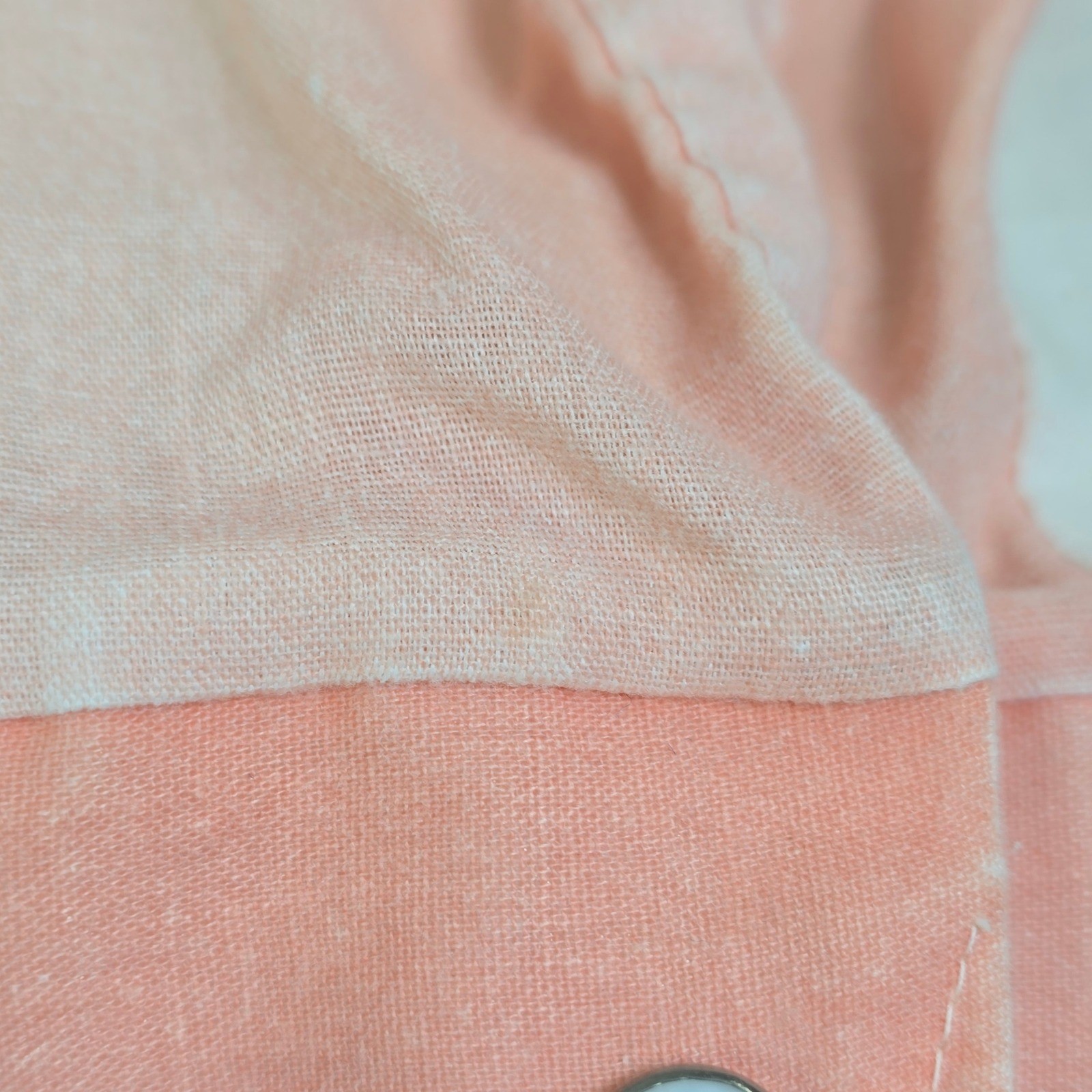 Vintage Triple L Brand Ombre Western Shirt Women XS Peach Cream Pearl Snap