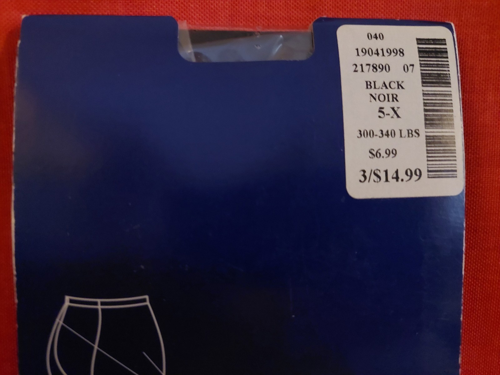Vintage Pantyhose Penningtons Queen Size 5X Color Black BFRIP2