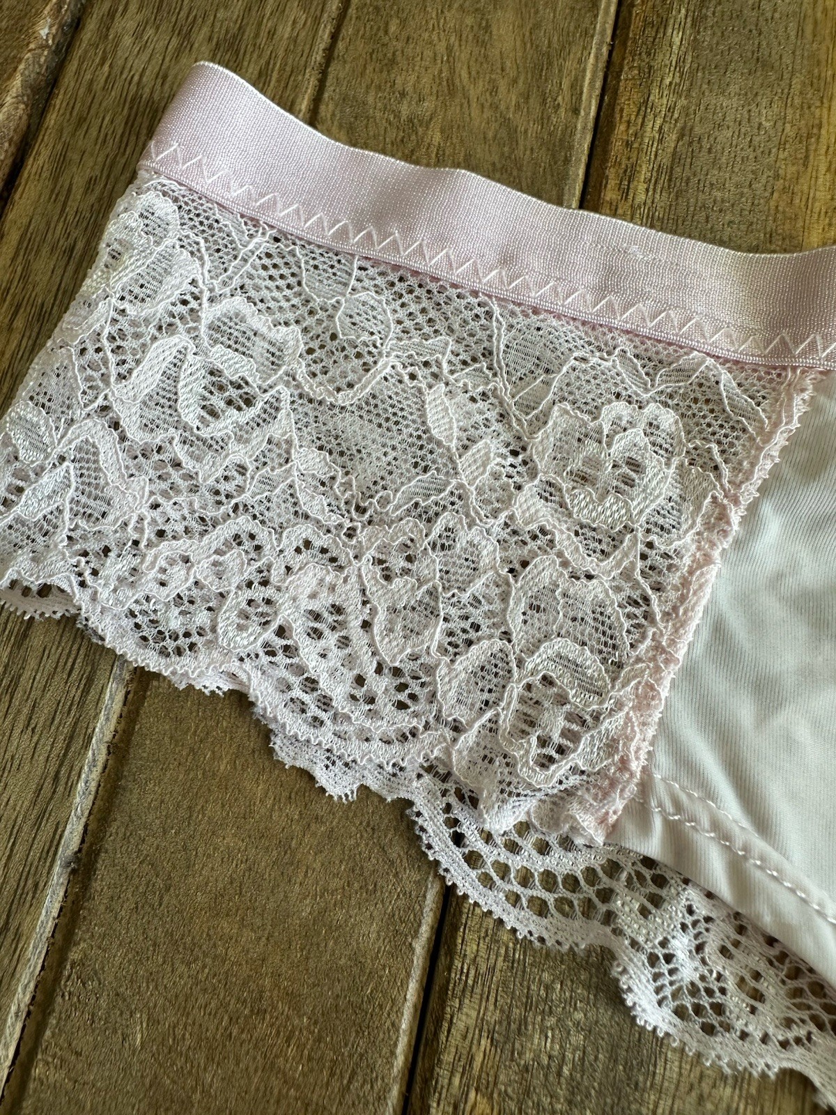 Vtg Sophie L Pink Hipster Lace Bikini Coquette Panties
