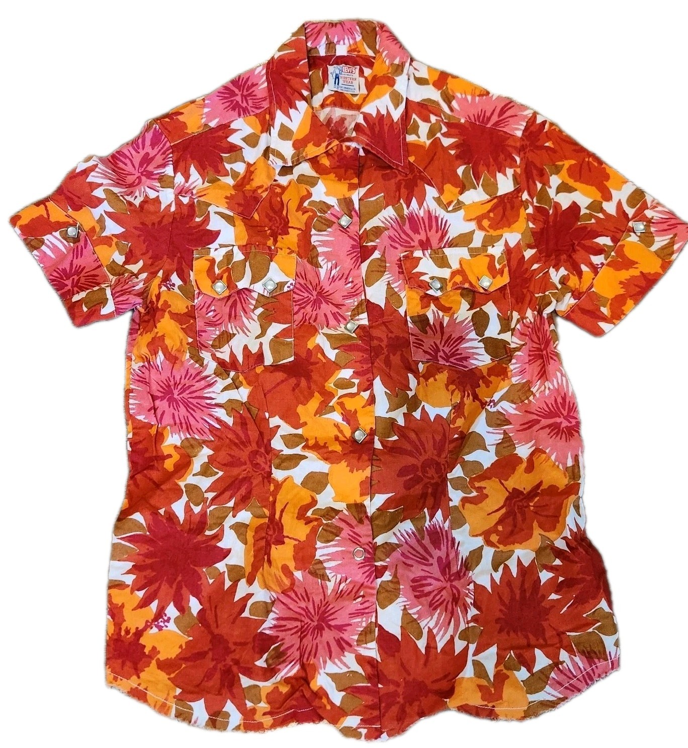 Vintage Levi’s Collectible 'Sample Garment’ USA Western Shirt Floral Pearl Snaps