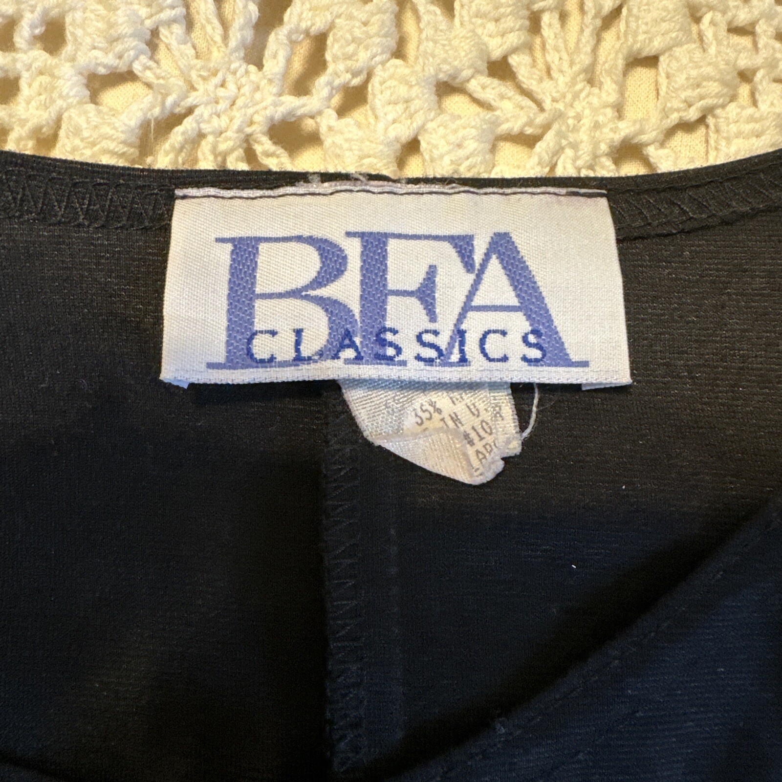 Vtg BFA Classics LITTLE BLACK DRESS Short Sleeve Casual Party Cocktail Sz L