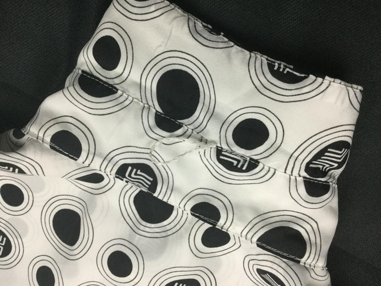 Vintage Lanvin Paris New York Shirt Dress Sz 16 Signature Logo Black White Dots