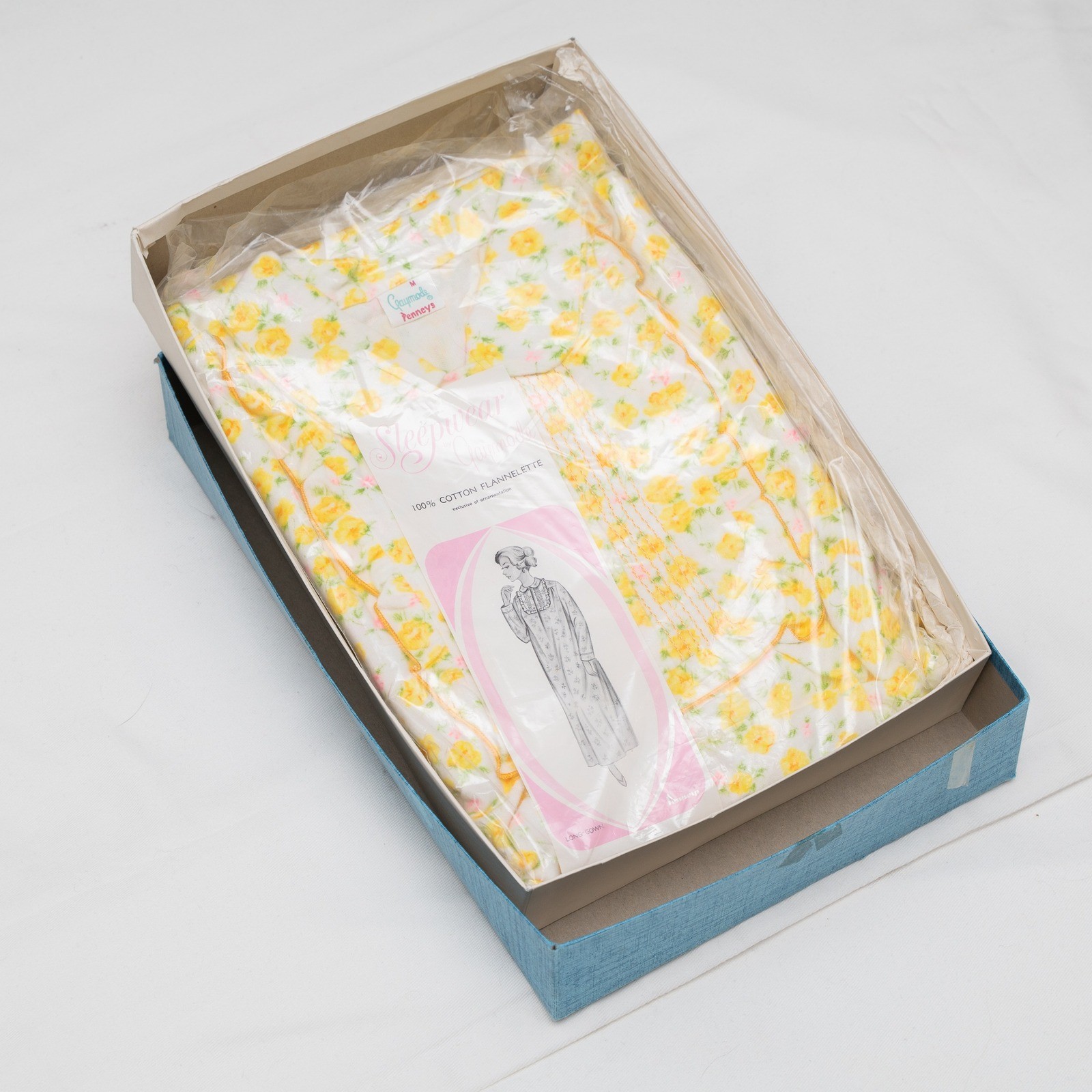 Deadstock New In Orginal Box 40s 50s Penneys Gaymode Sleepwear Floral Print Med