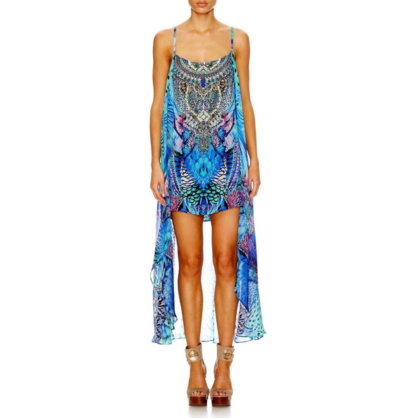 RARE! Camilla Moon Dance Mini Dress With Overlay Size XS