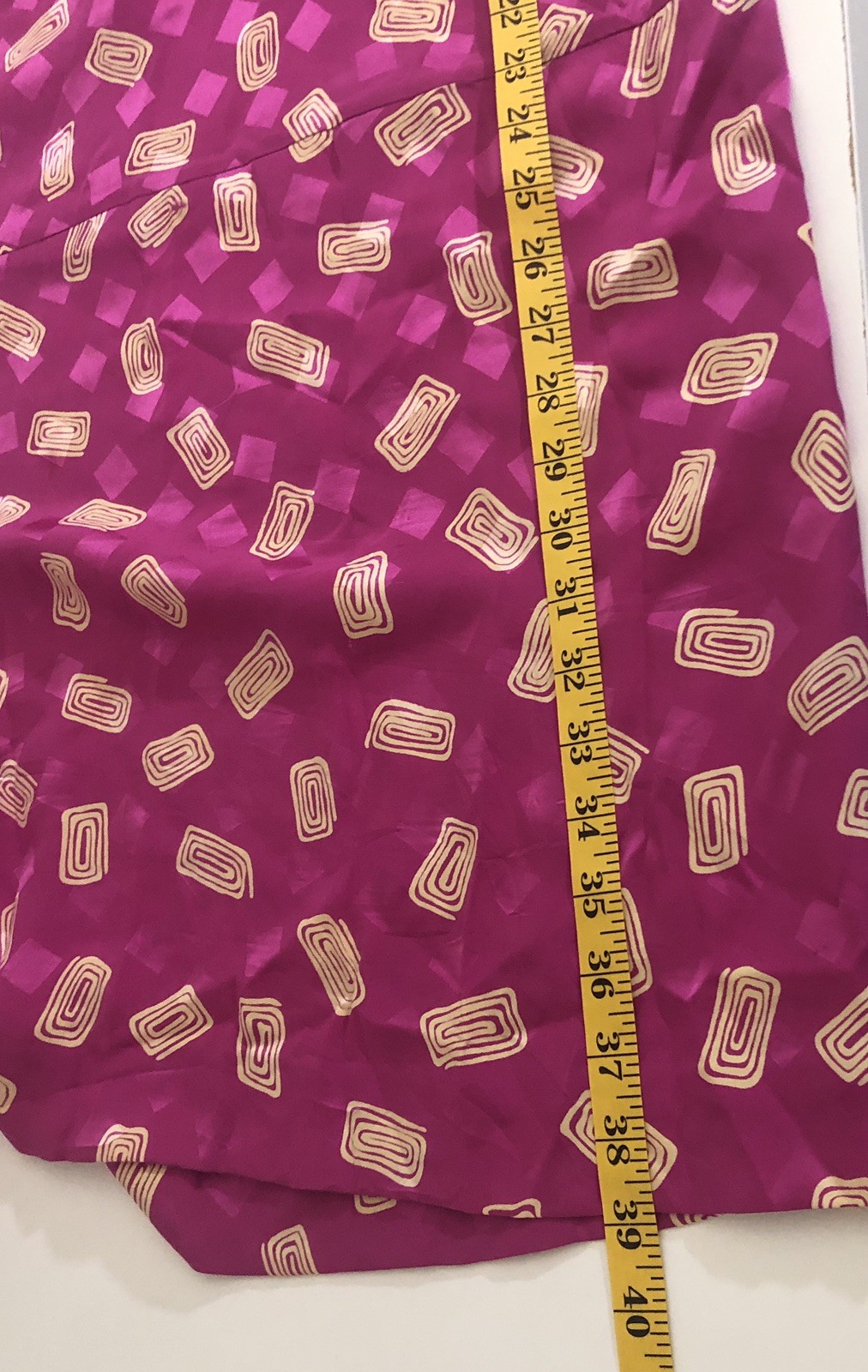 VTG 80s Liz Claiborne 100% Silk Drop Waisted Dress 10 Geometric READ