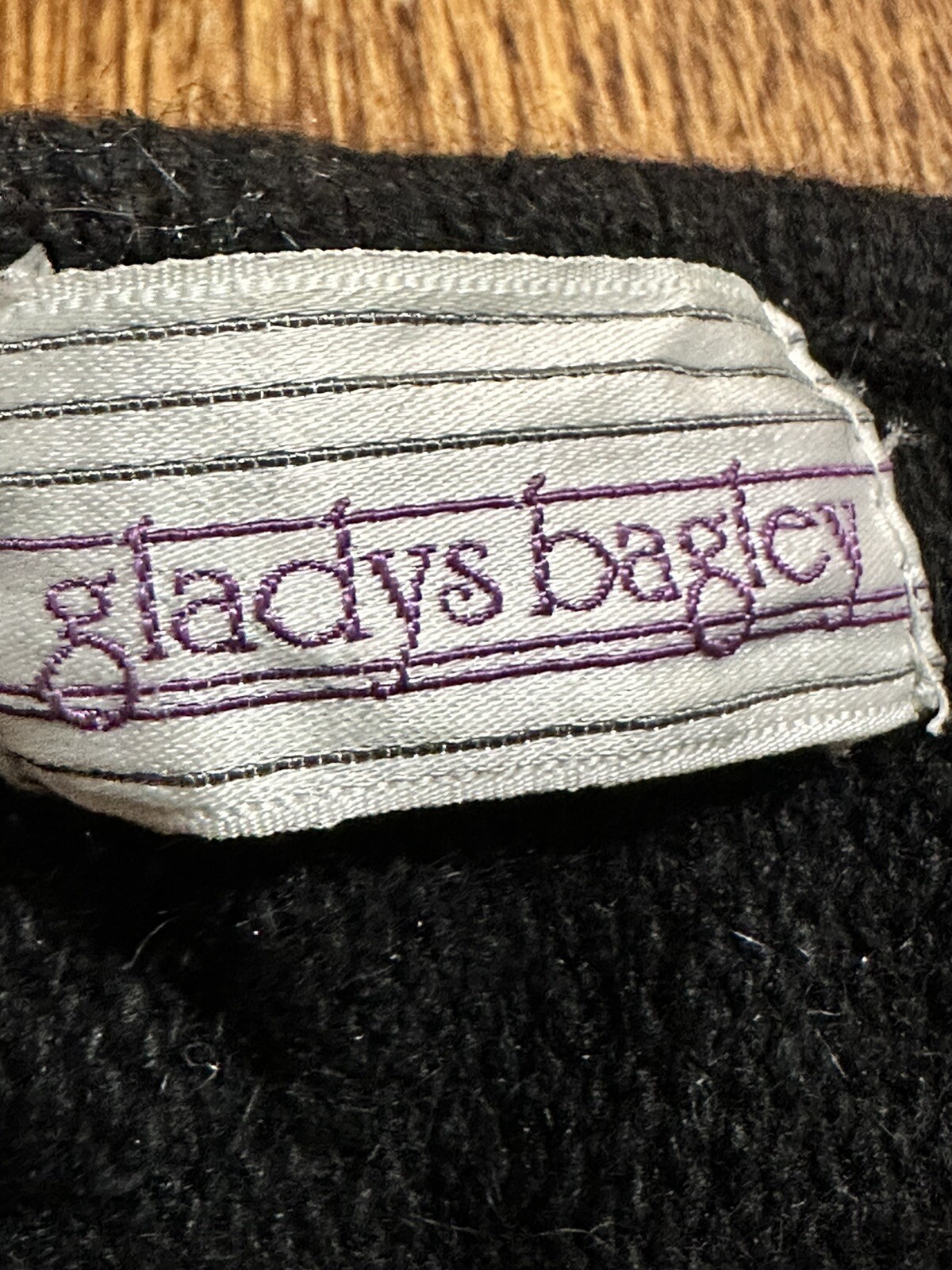 Vintage Gladys Bagley Silk/Angora/Lambswool Black Sweater Heavy Pearl Beading M
