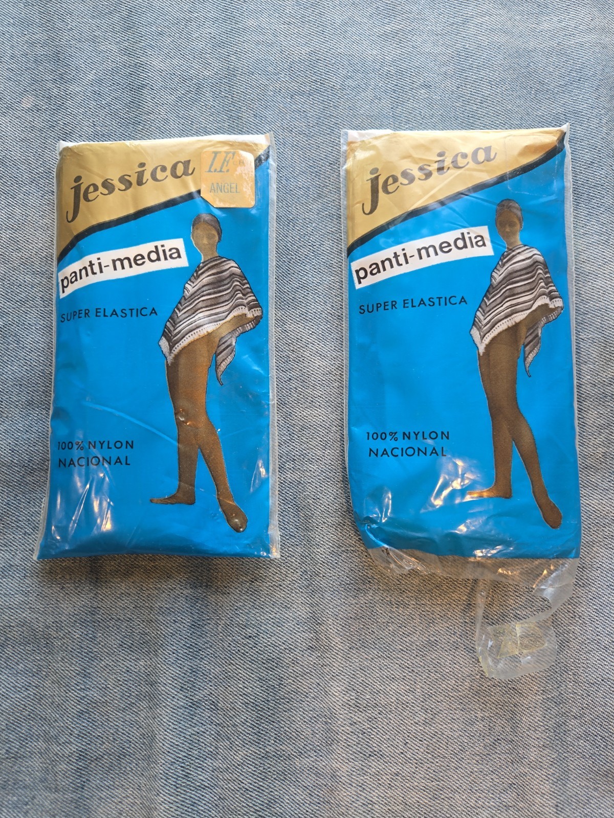 2-Vintage 60s 70s Jessica „Panti-Media” Pantyhose Stockings Deadstock NOS