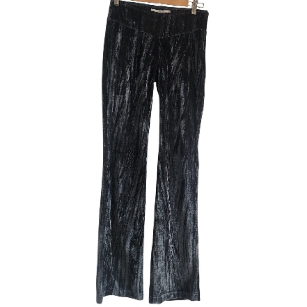 Kimchi Blue Grey Crushed Velvet Flare Pants Sz XS Witchy Bohemian