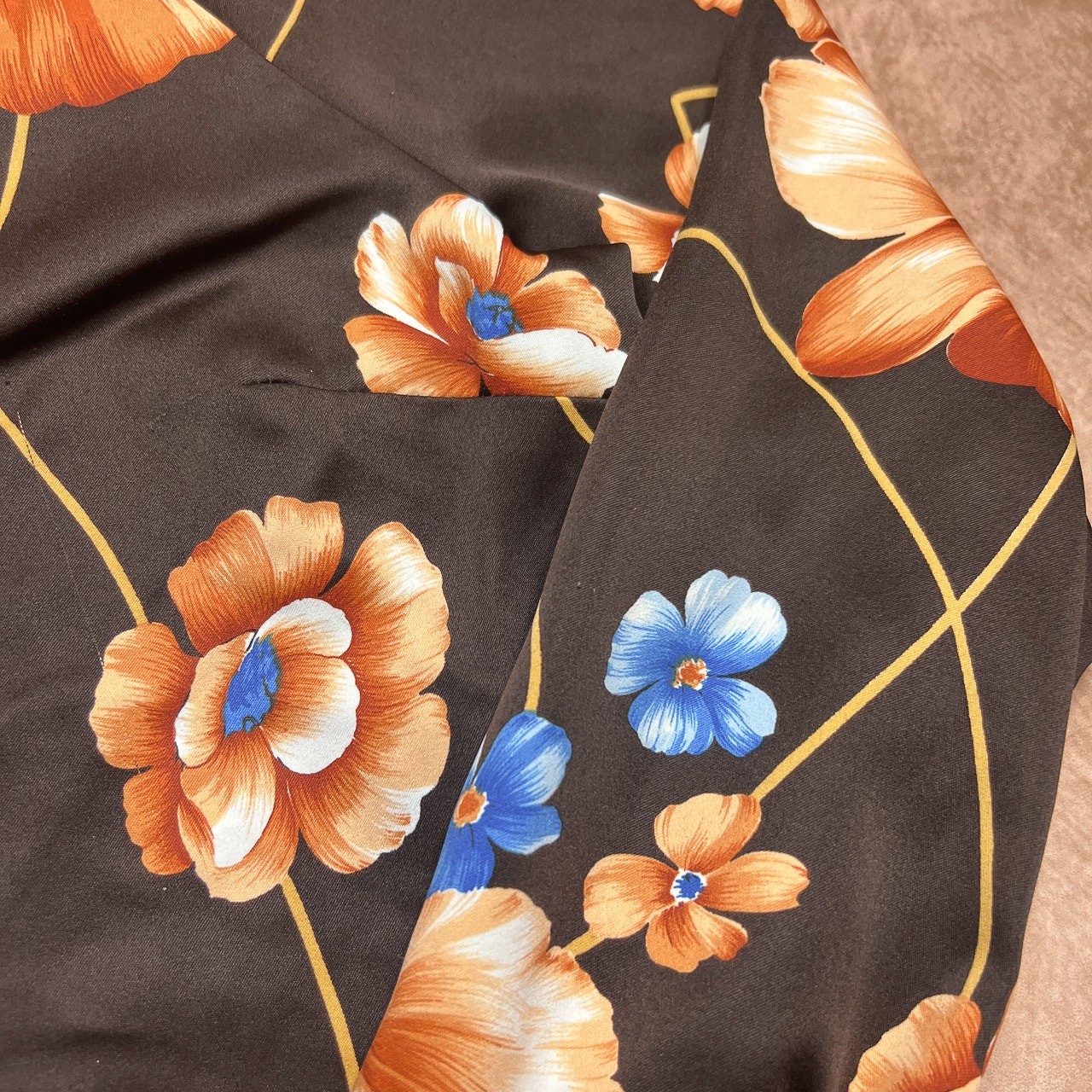 Vintage 70s Pykettes Floral Polyester Shirt Blouse Multicolor Retro Disco Boho