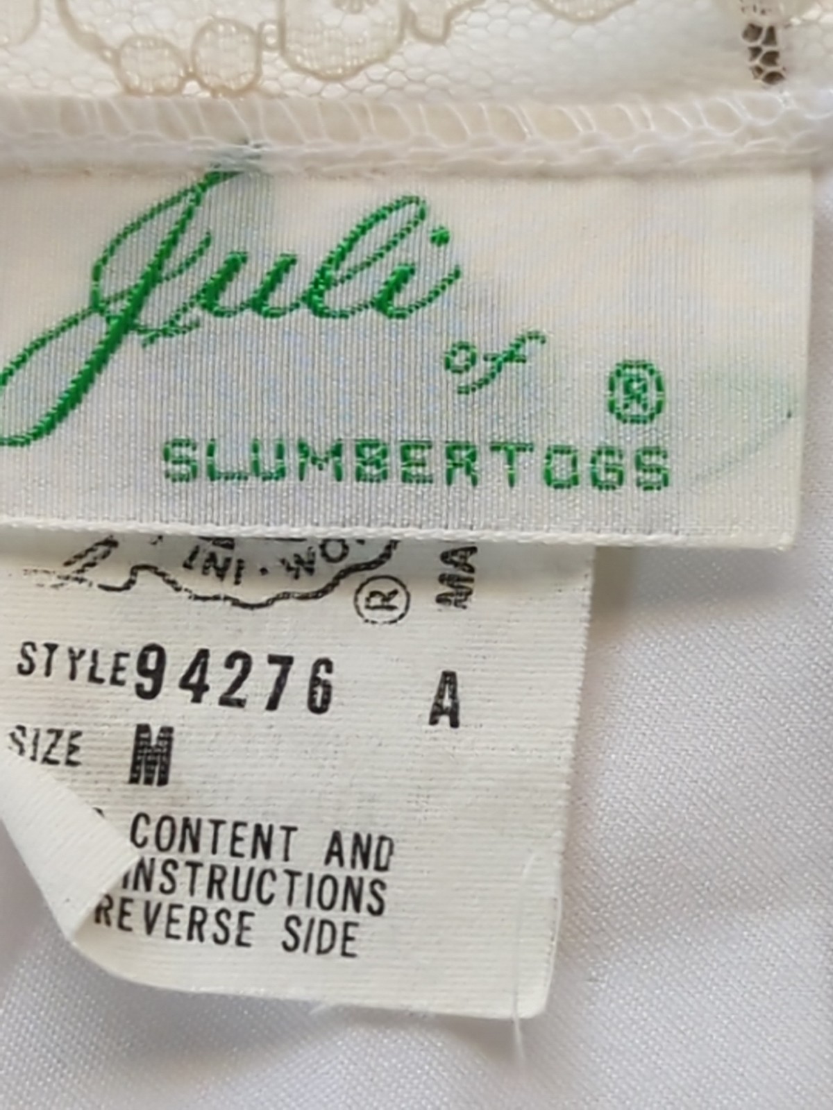 Vintage Julie of Slumbertogs Nightgown Size M Gown Made In USA Union Tag-lp