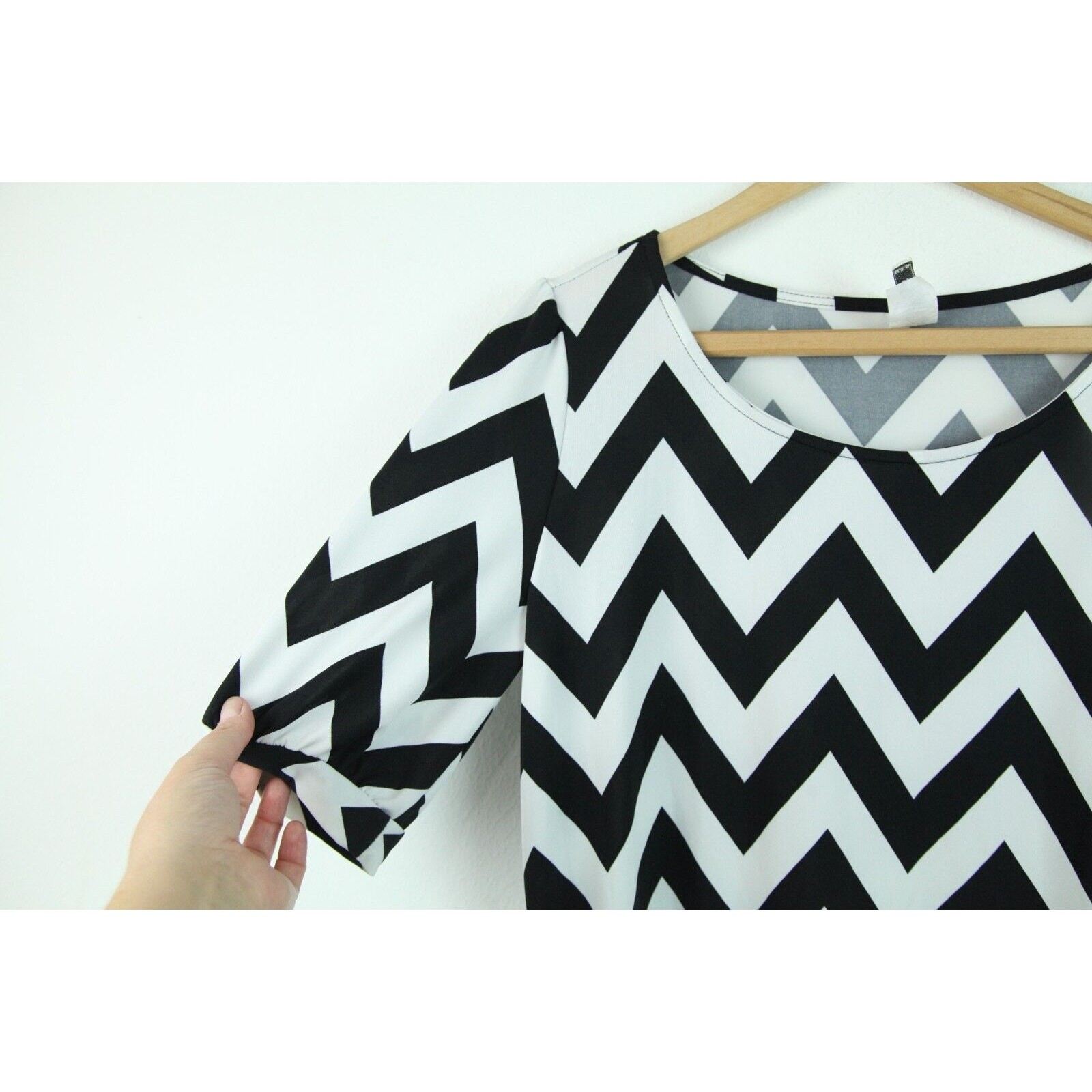 Vintage Small Tunic Y2K Chevron Going Out Girlie Top Twee 2010s Quirky Funky