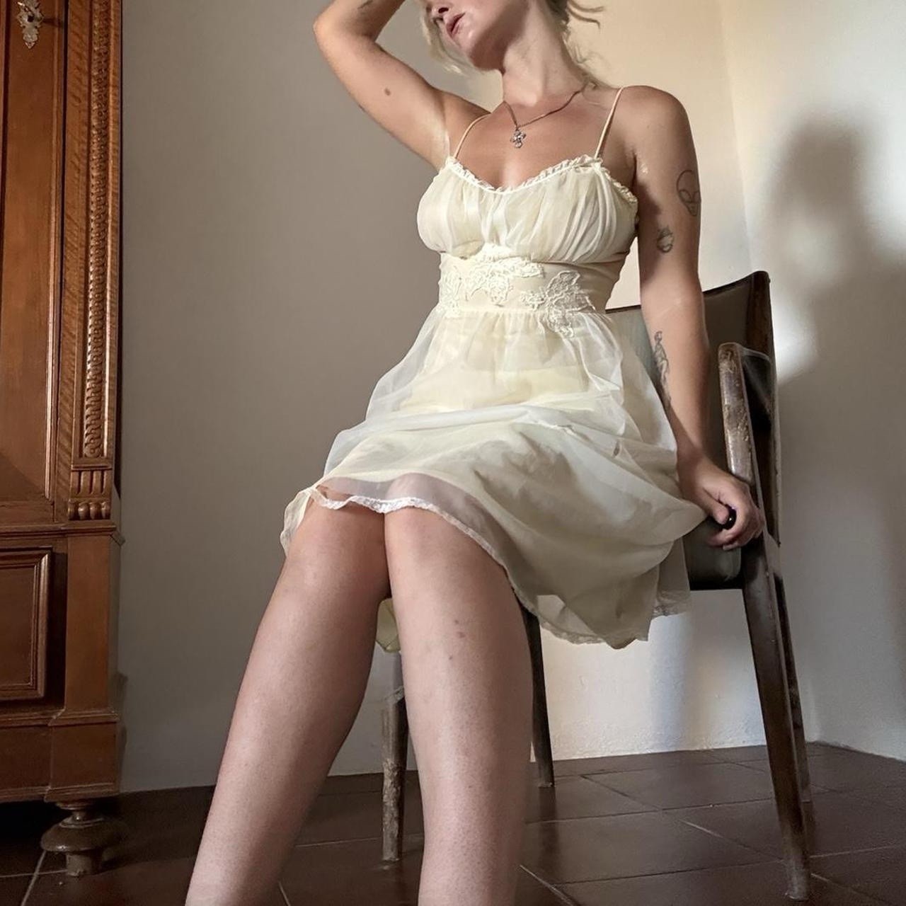 60’s baby yellow dream nightgown