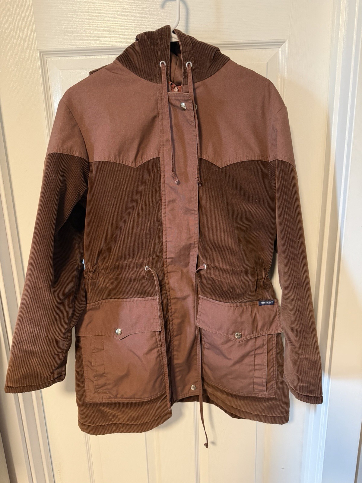 Fox Point Vintage 1970 Coat with Big Pockets and Synched Waist