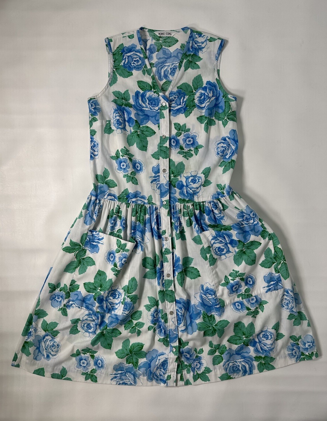 Models Coats Vintage Midi House Dress Size M Multi Color Floral Sleeveless Dress