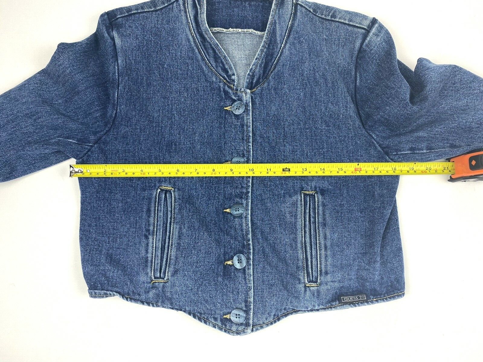 Totally Awesome! TRUE Vintage Ladies GUESS Jean Denim Jacket 80s 90s USA! 🇺🇸