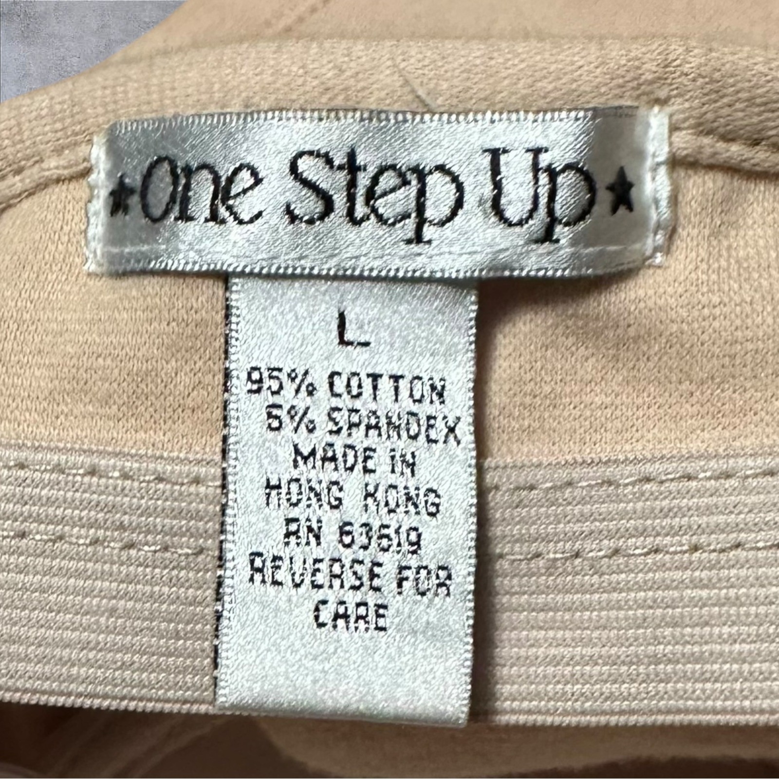 Vintage 90’s One Step Up Nude Built-In Bra Camisole Tank Top Womens Large Y2K