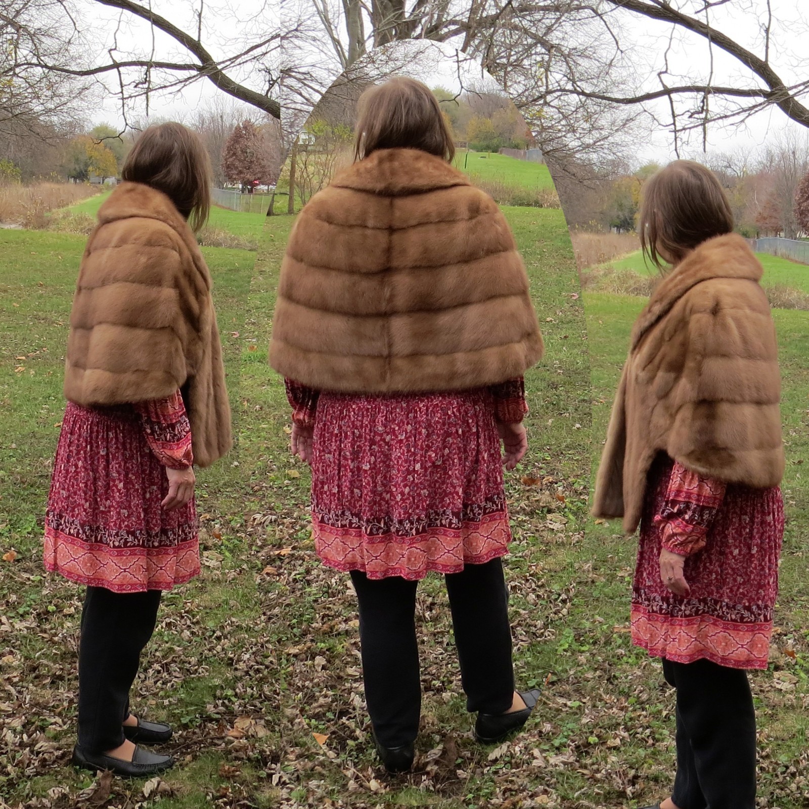 70’s Mink Stole Luxurious Autumn Haze Fully Lined Vintage from Cox’s Waco TX