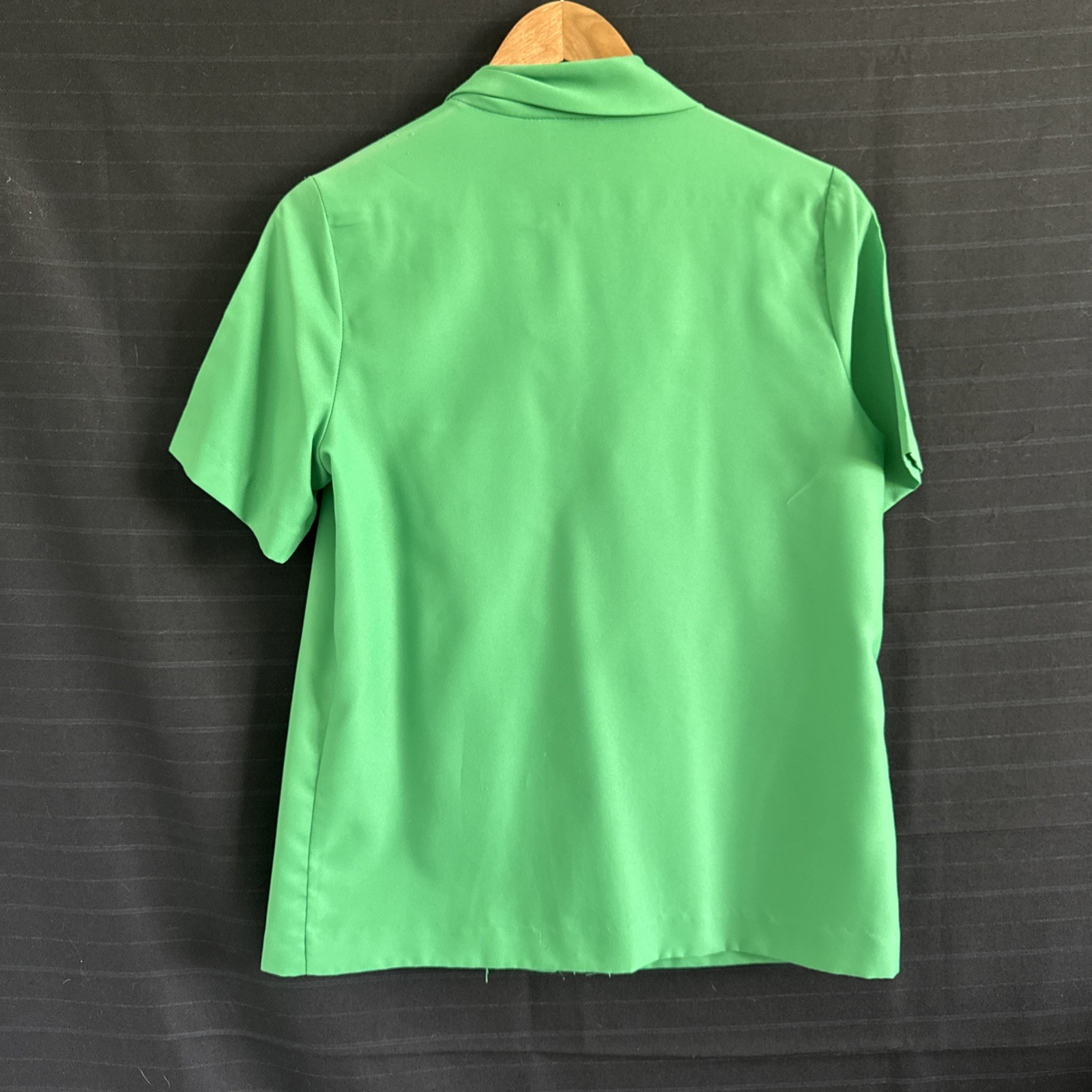 Donovan Galvani vintage green blouse 12 Retro Secretary Mod Academia Bow Front