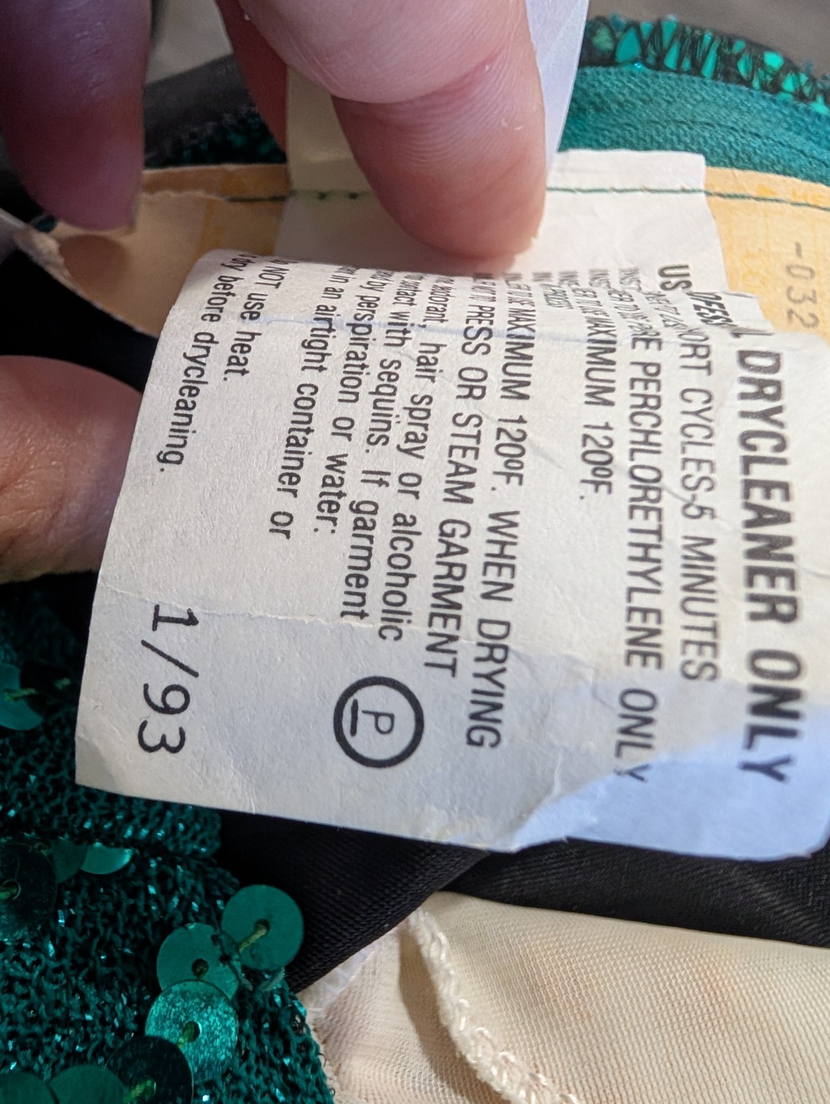 vintage 90s Michelle Vincent Inc. green sequin Mini Dress Made In USA Size 5/6