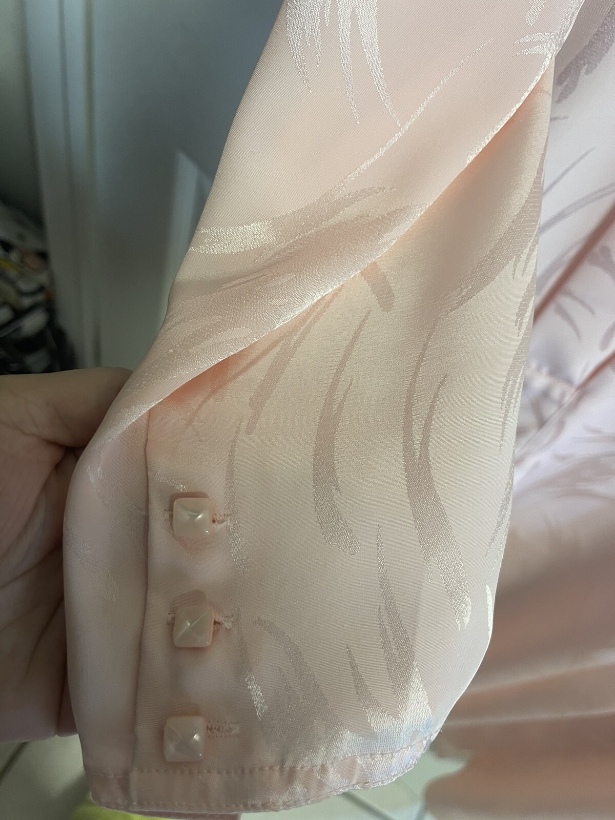 VNT 80s Nilani Dress Pink Delicate Floral Lace Romantic Victorian 38 Bust Med 6