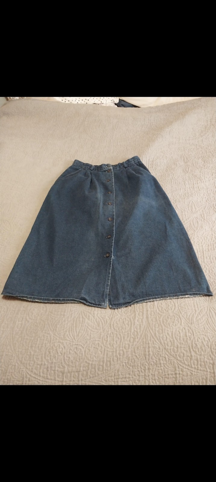 Vintage Jordache Prairie Denim Skirt Womens Size 11 Western 80s Boho