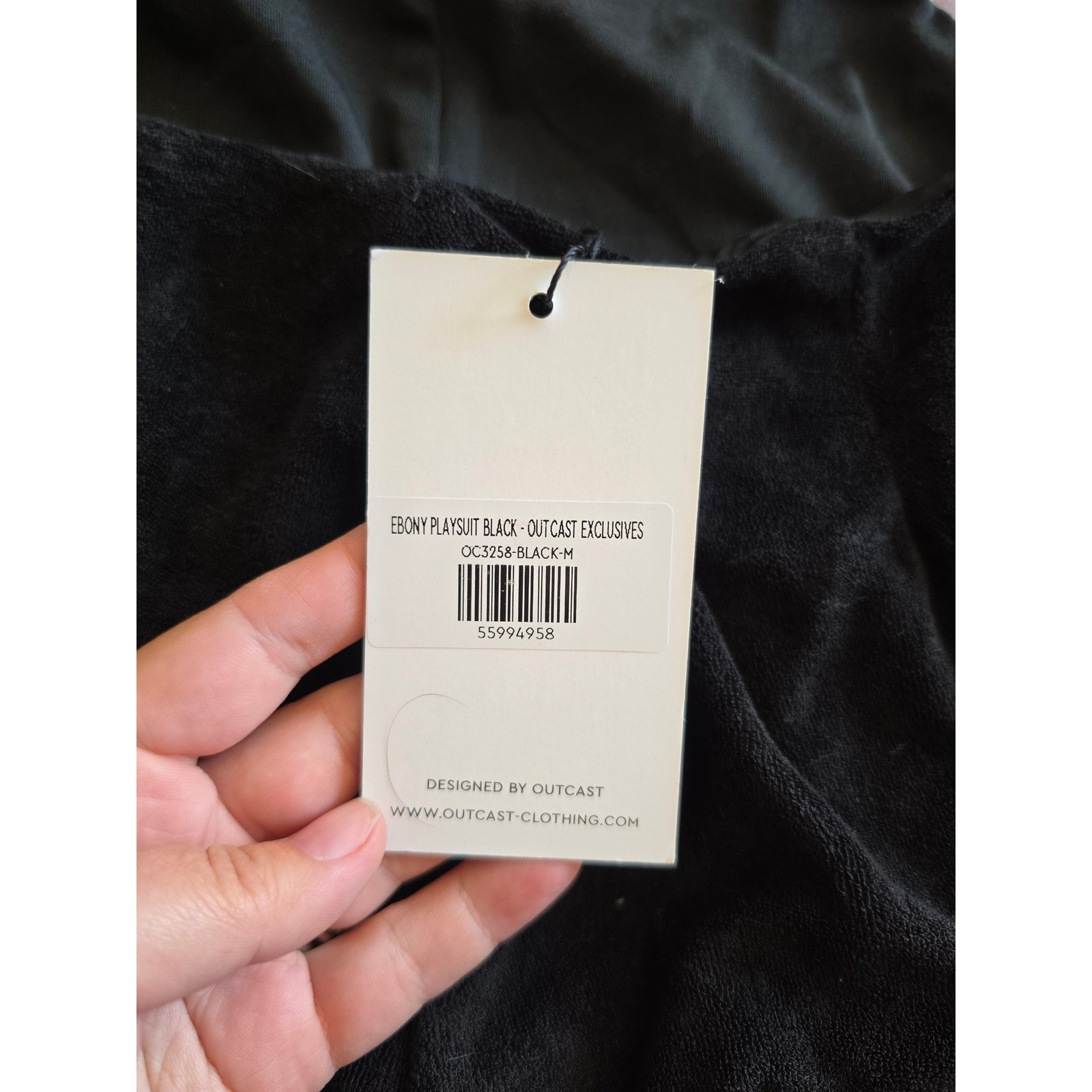 Outcast NWT Ebony Black Sexy Feminine Extra Pinup Playsuit Bodysuit Sz S-M