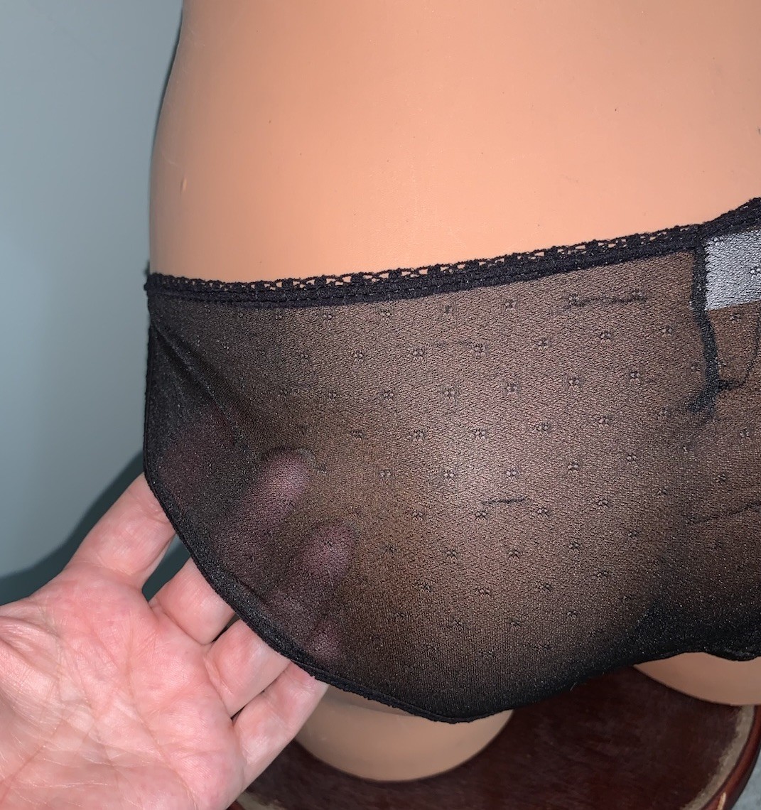 Vtg Low Rise Chiffon Bikini panties 5 S 100% Nylon Unique USA