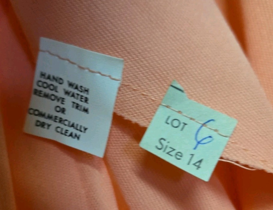 Vintage 1970’s Dress Women’s Pinkish Orange Gown Prom