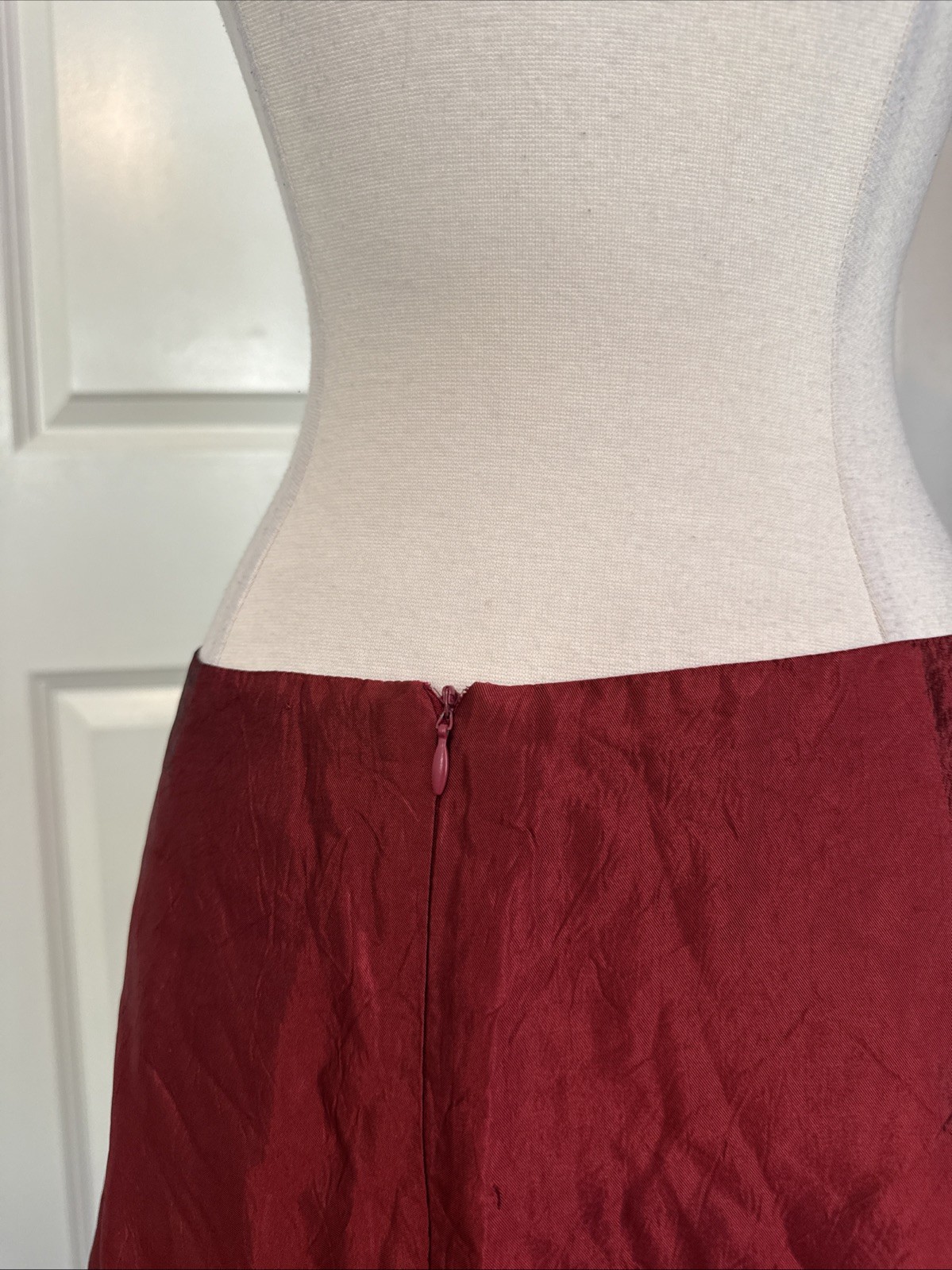 Vintage 90s Red Maxi Skirt Crimson By Lawrence Kurts Sz 10 Romantic Gothic Whims