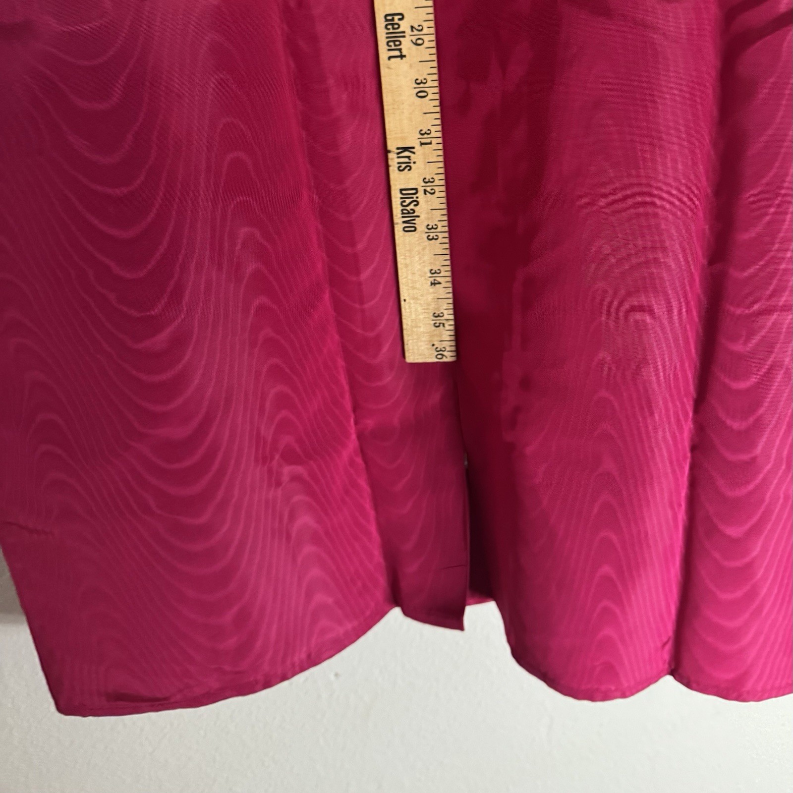 Vintage Halston Moire Taffeta Bow Dress Size 8 New With Tags Long Sleeve Buttons