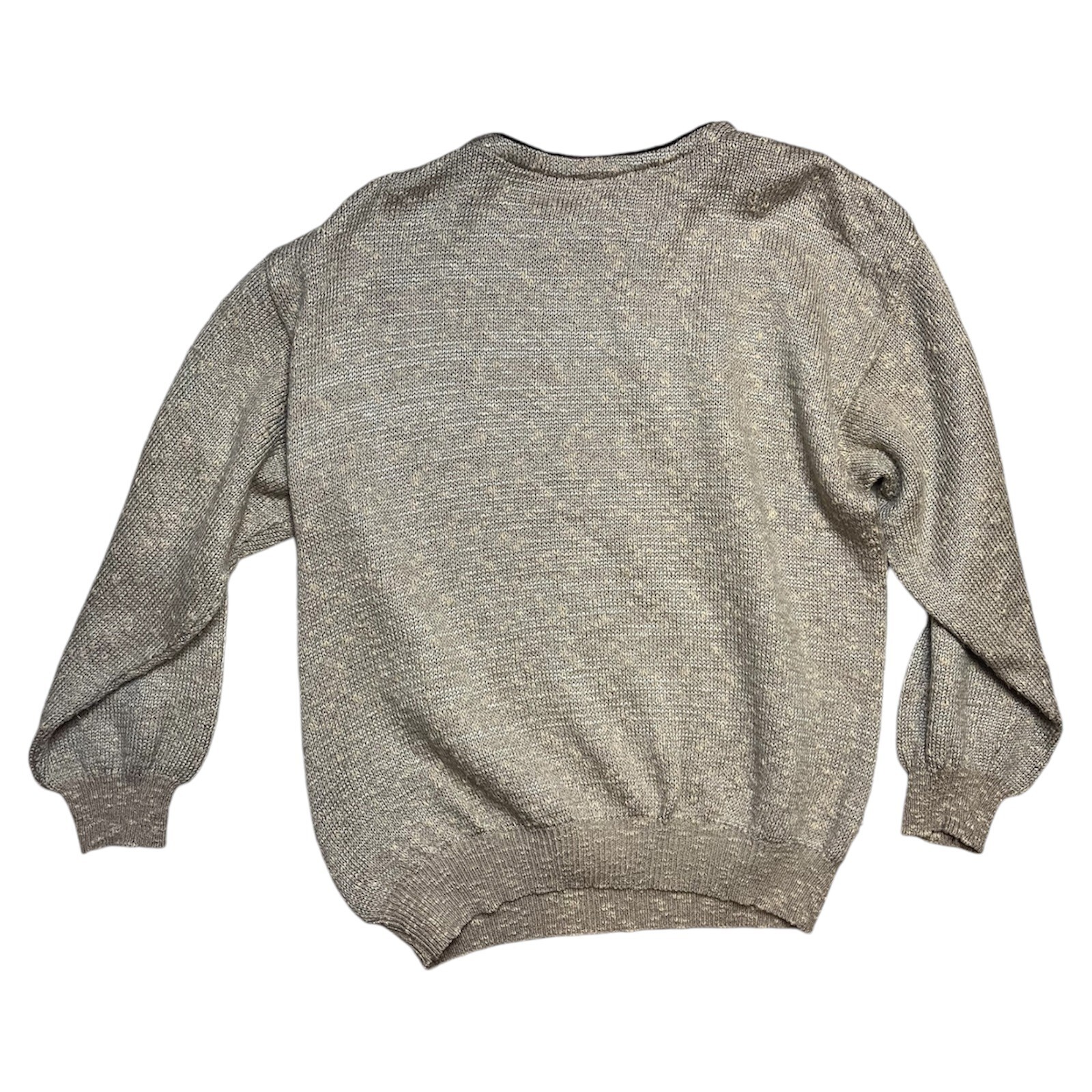 Vintage 80’s Jumper 12-14 M/L Graphic Beige Brown Cottagecore Cosy Retro