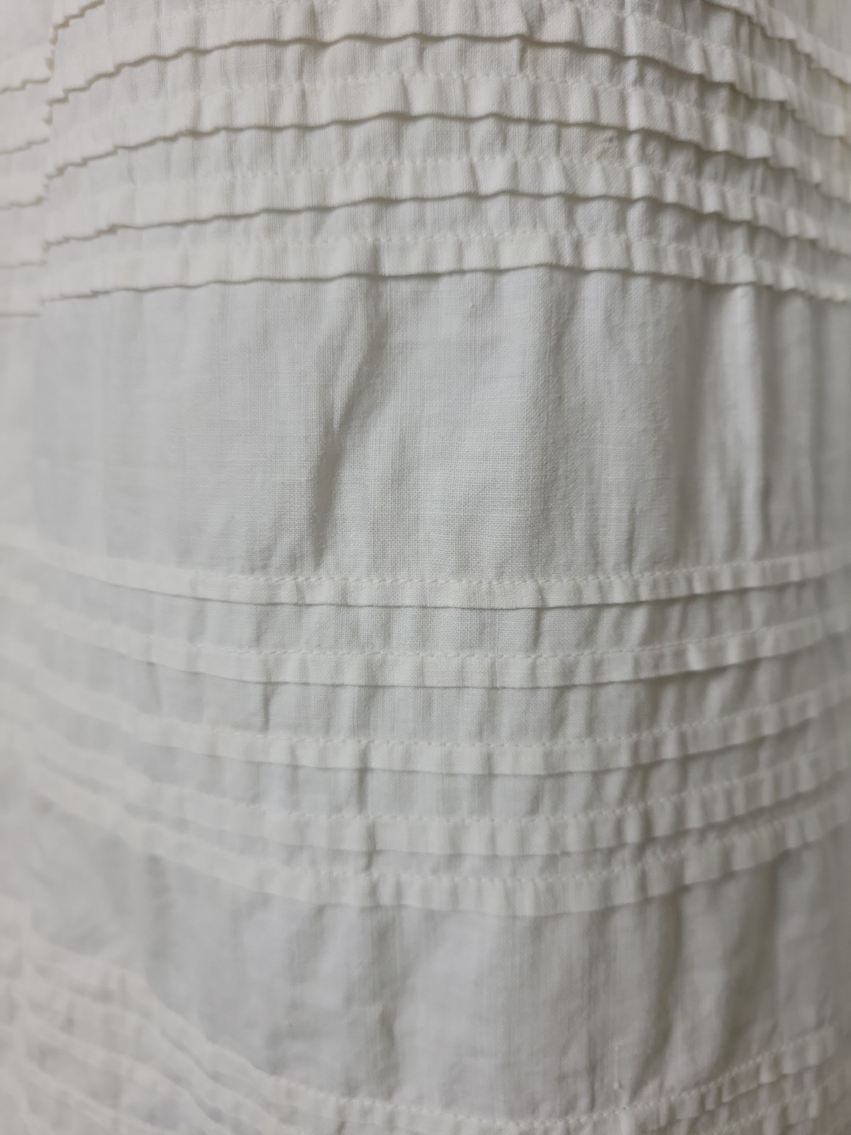 Vintage Antique Tiered Cotton Muslin Slip Skirt Pin Tucks Embroidered Lace