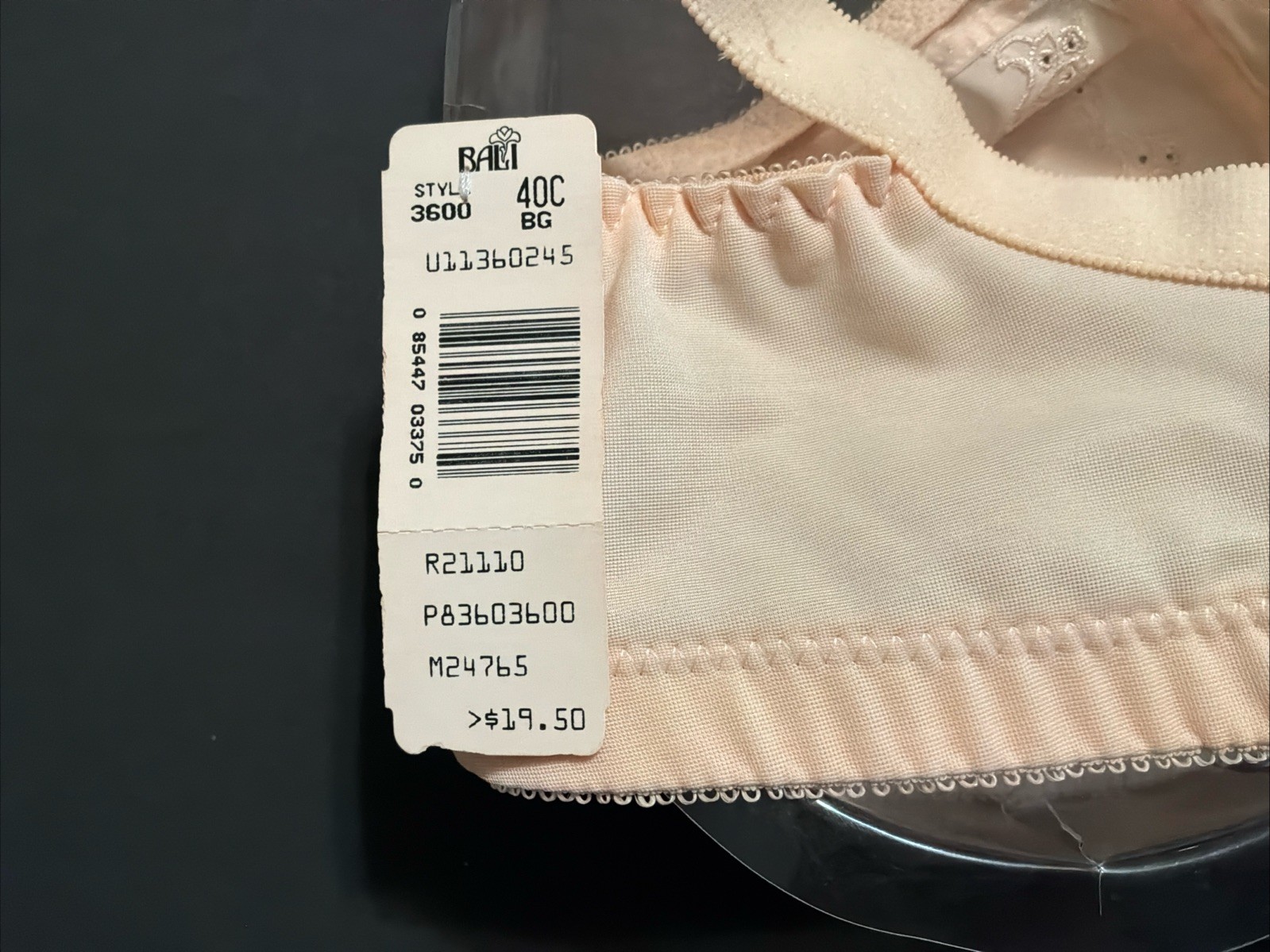 Vtg Bali 40C SoftCup NOWIRE Beige Bra Union Made USA NWT Original Tag Attached