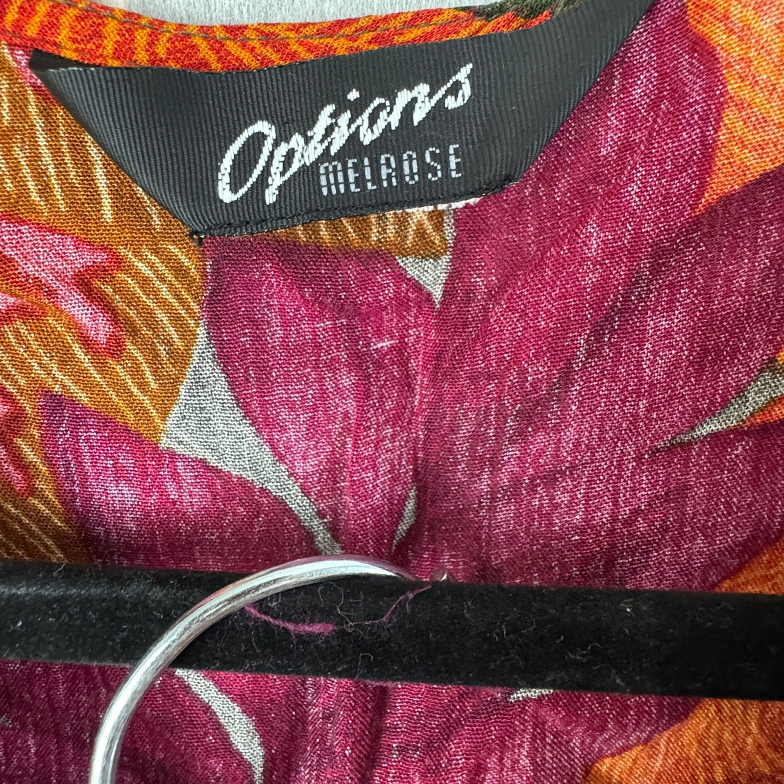Vintage Options Melrose Tropical Leaf Print Tie Front Top and Maxi Skirt Set